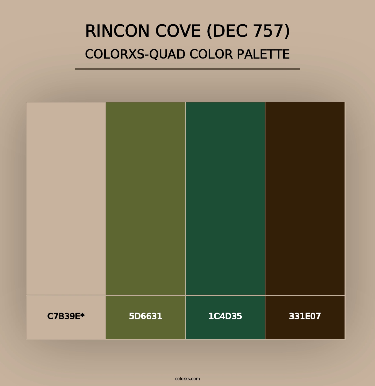 Rincon Cove (DEC 757) - Colorxs Quad Palette