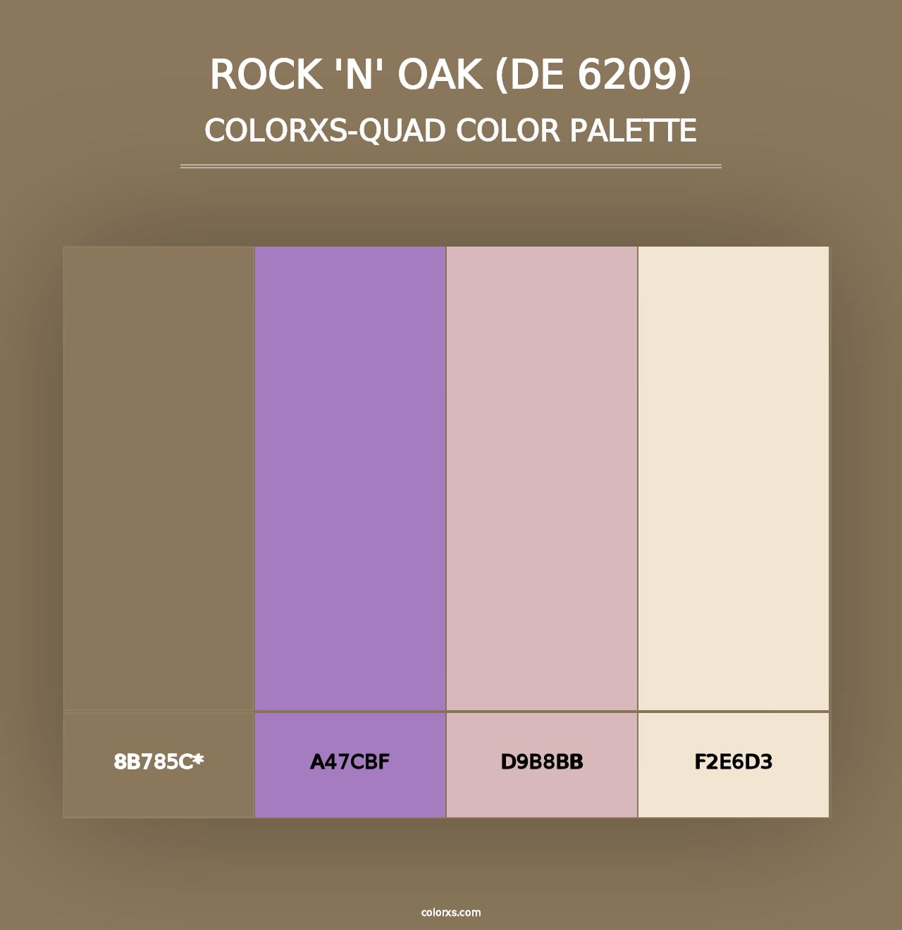 Rock 'n' Oak (DE 6209) - Colorxs Quad Palette