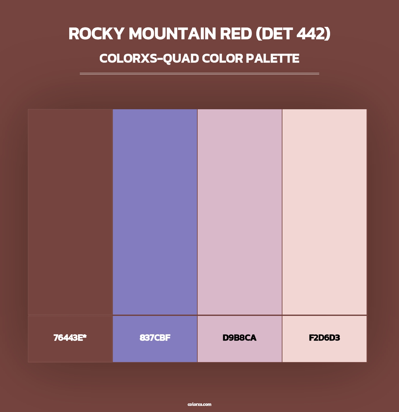 Rocky Mountain Red (DET 442) - Colorxs Quad Palette