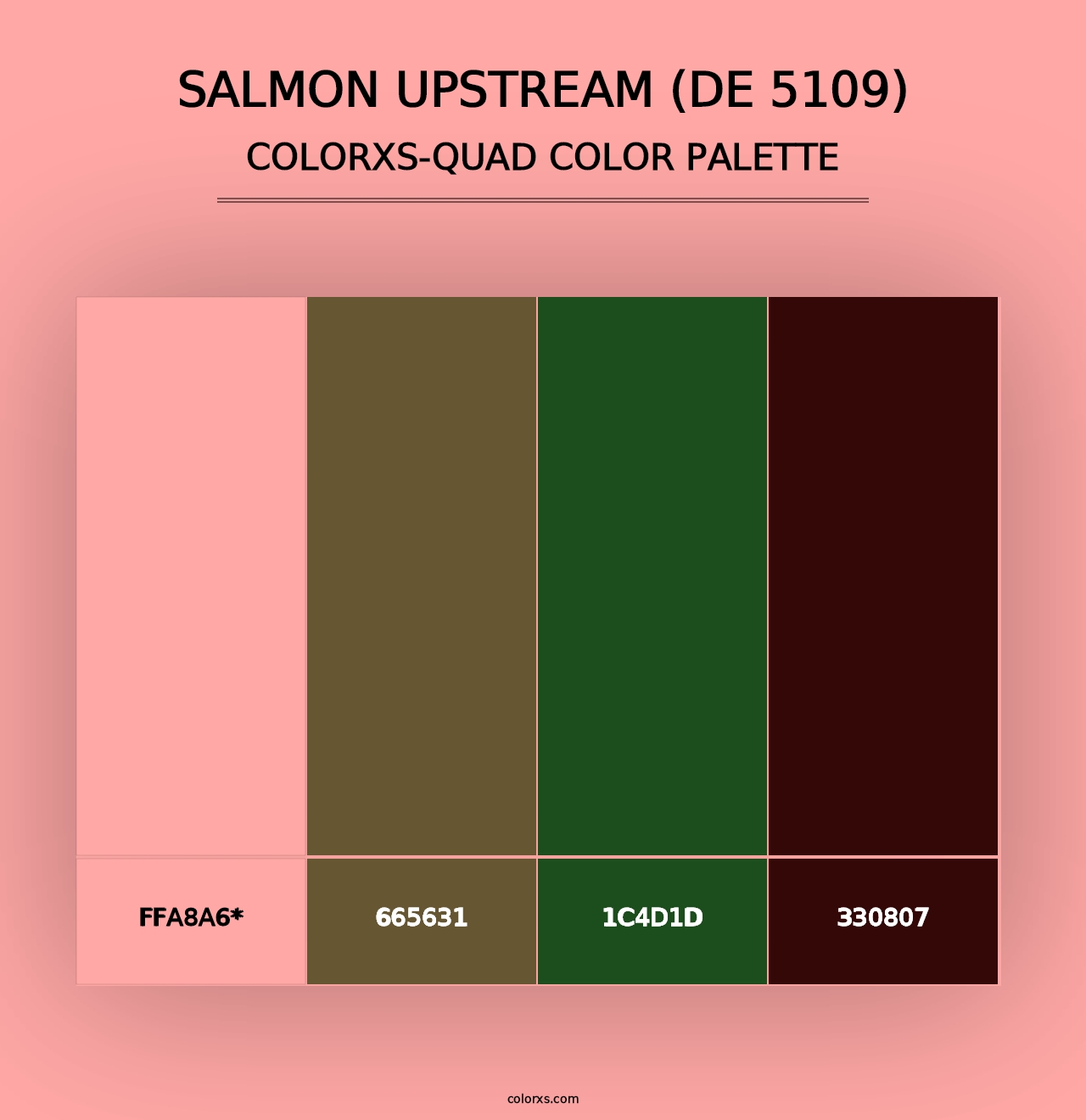 Salmon Upstream (DE 5109) - Colorxs Quad Palette