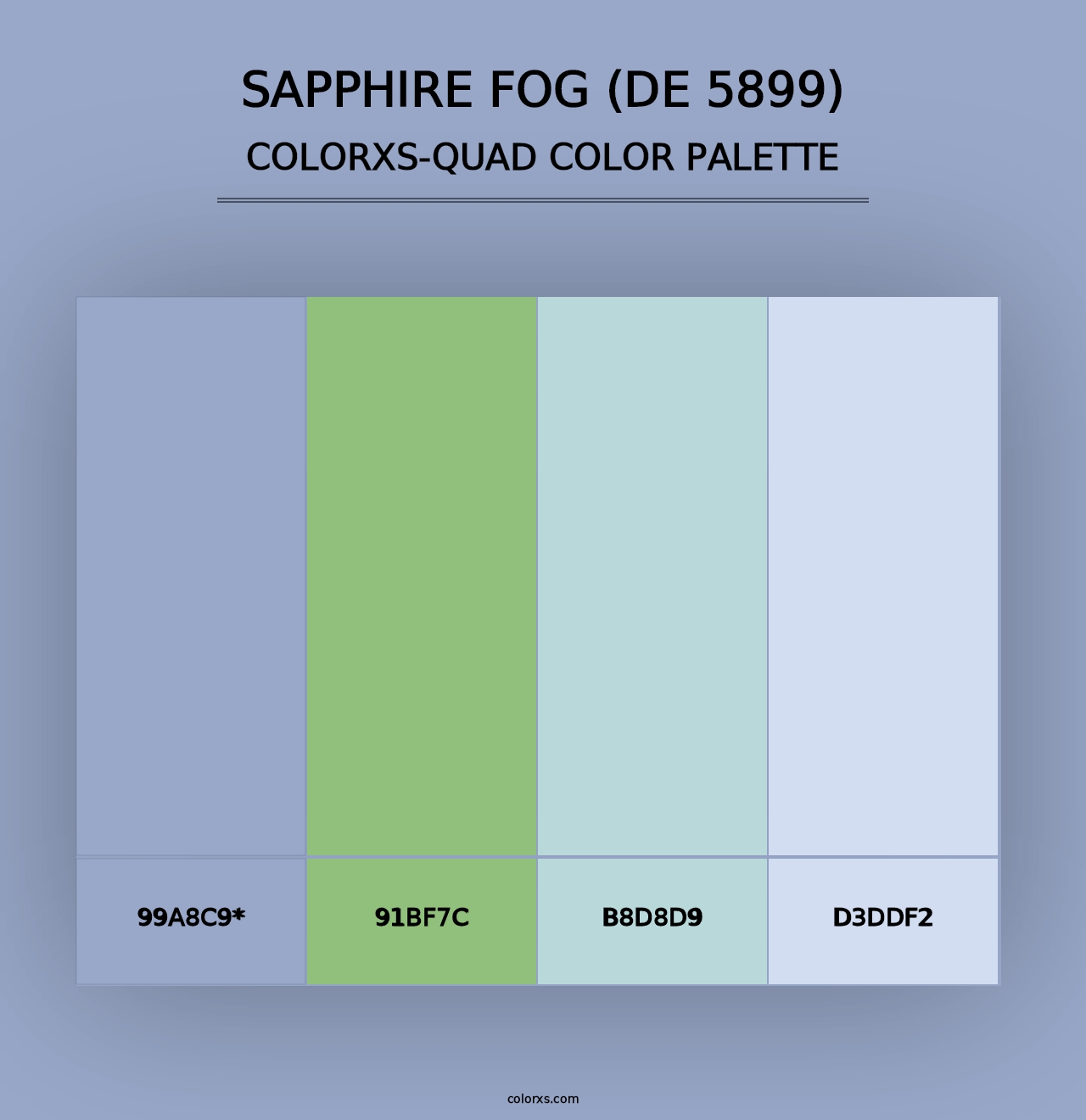 Sapphire Fog (DE 5899) - Colorxs Quad Palette