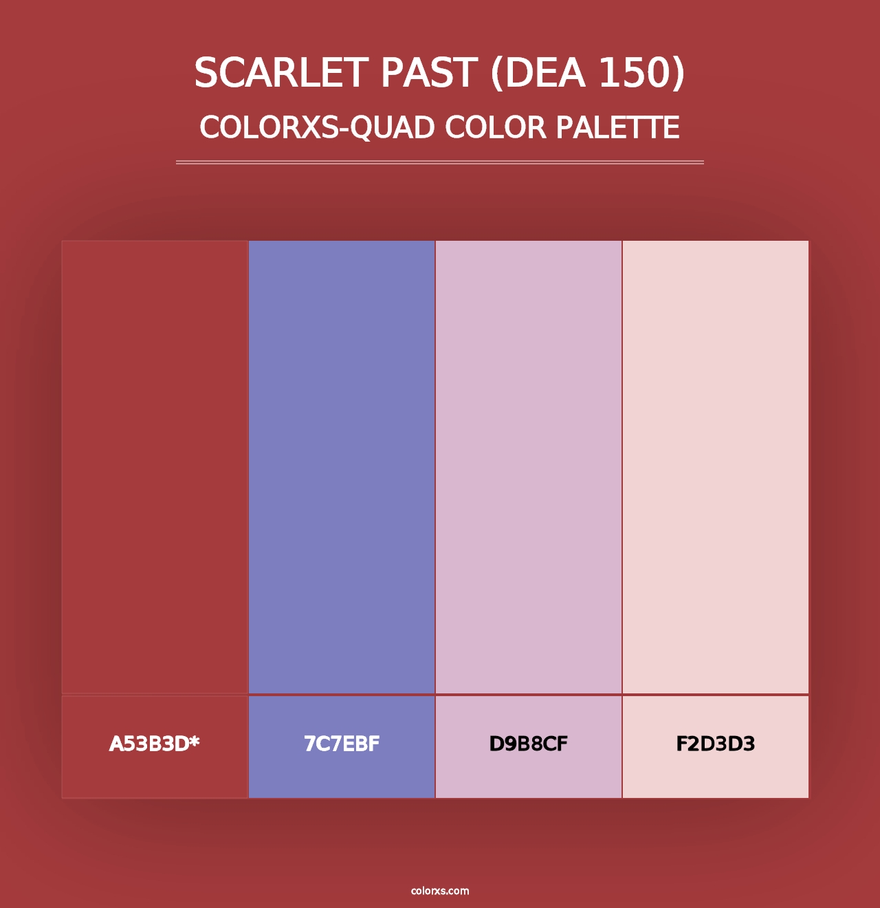 Scarlet Past (DEA 150) - Colorxs Quad Palette