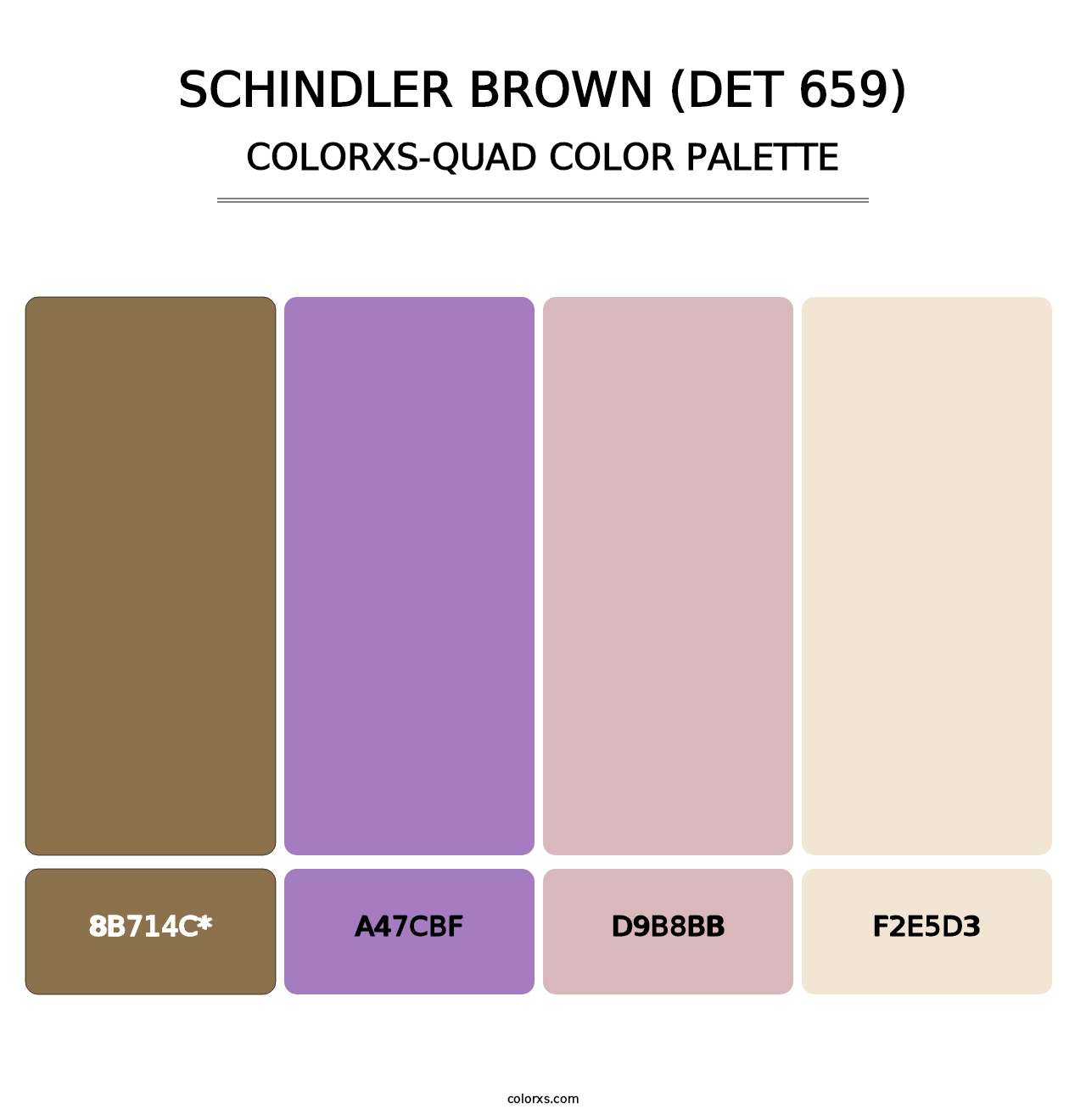 Schindler Brown (DET 659) - Colorxs Quad Palette