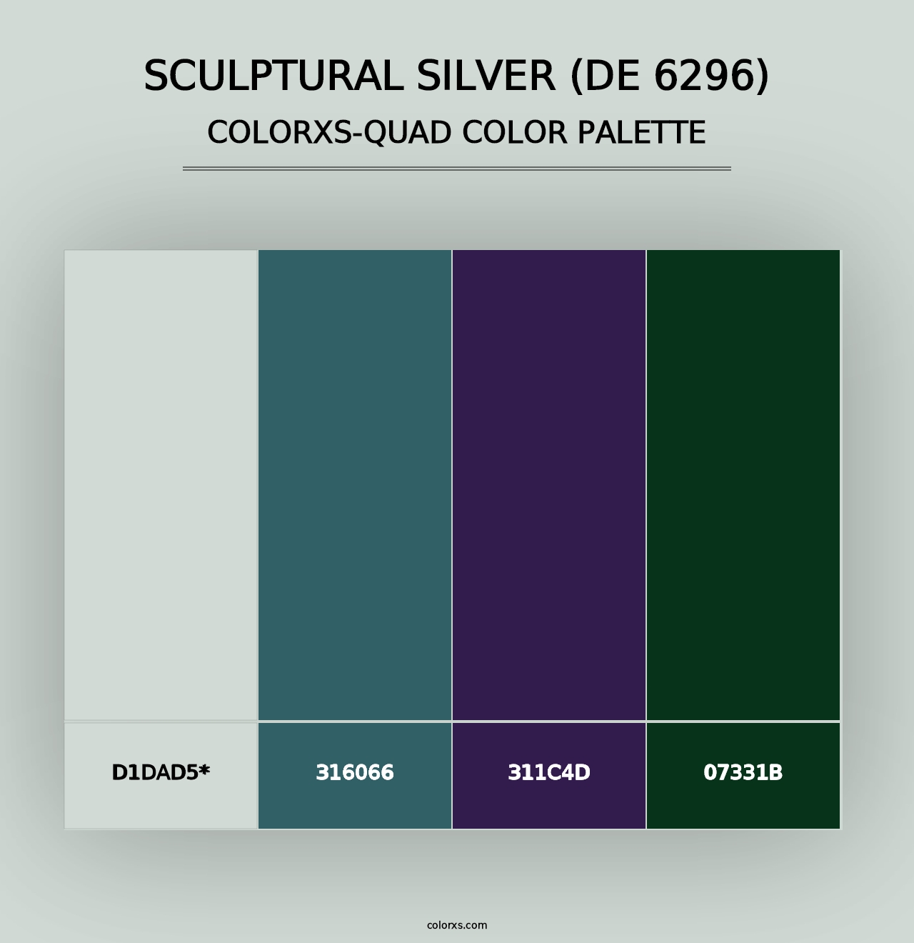 Sculptural Silver (DE 6296) - Colorxs Quad Palette