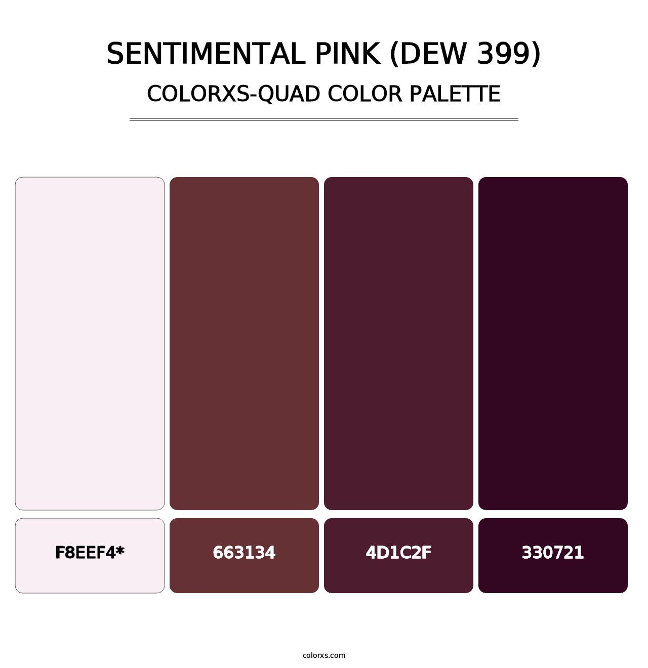 Sentimental Pink (DEW 399) - Colorxs Quad Palette