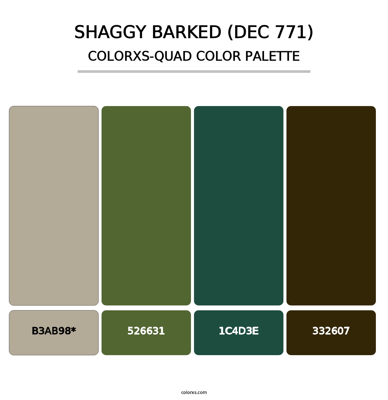 Shaggy Barked (DEC 771) - Colorxs Quad Palette