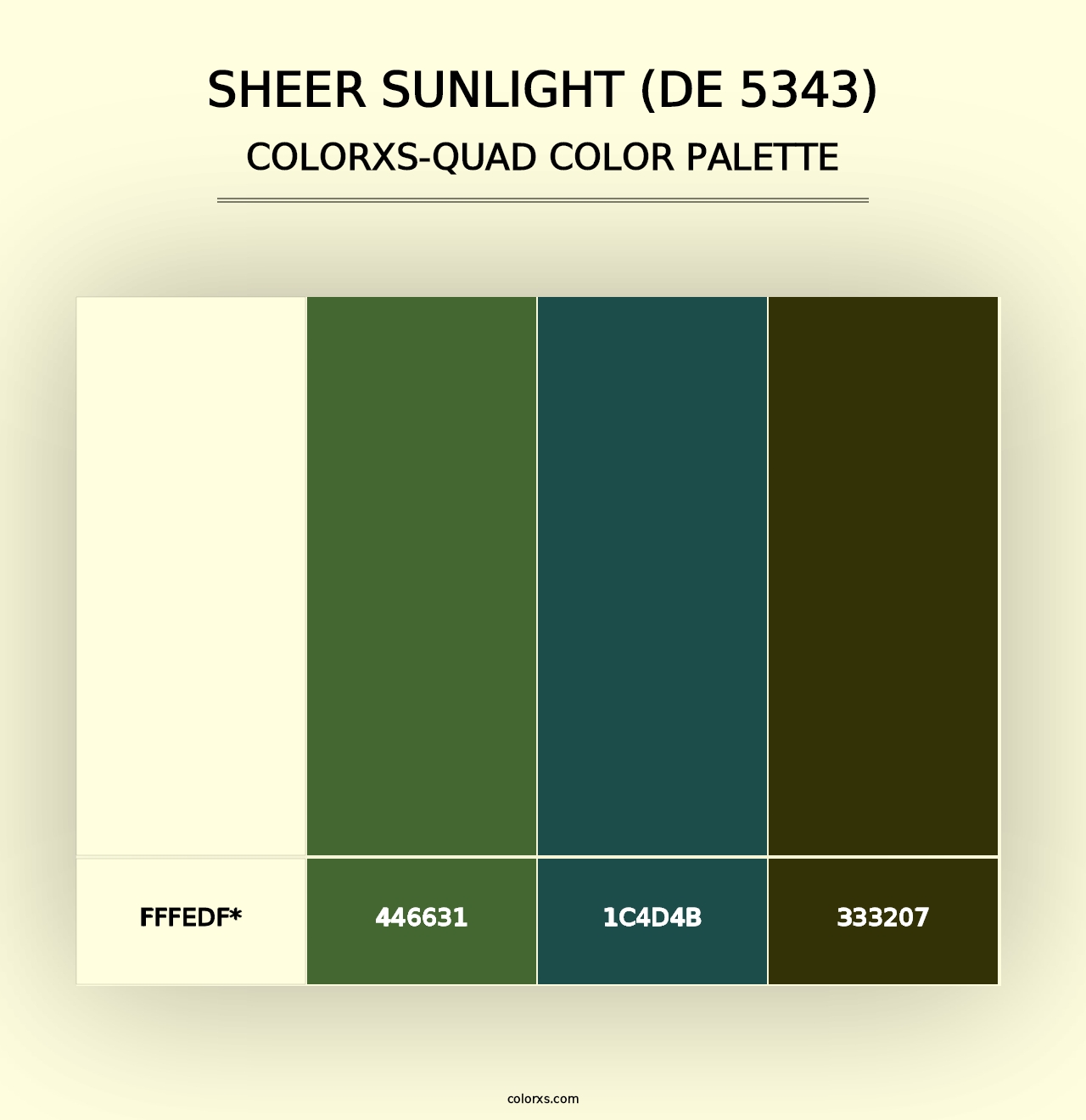 Sheer Sunlight (DE 5343) - Colorxs Quad Palette