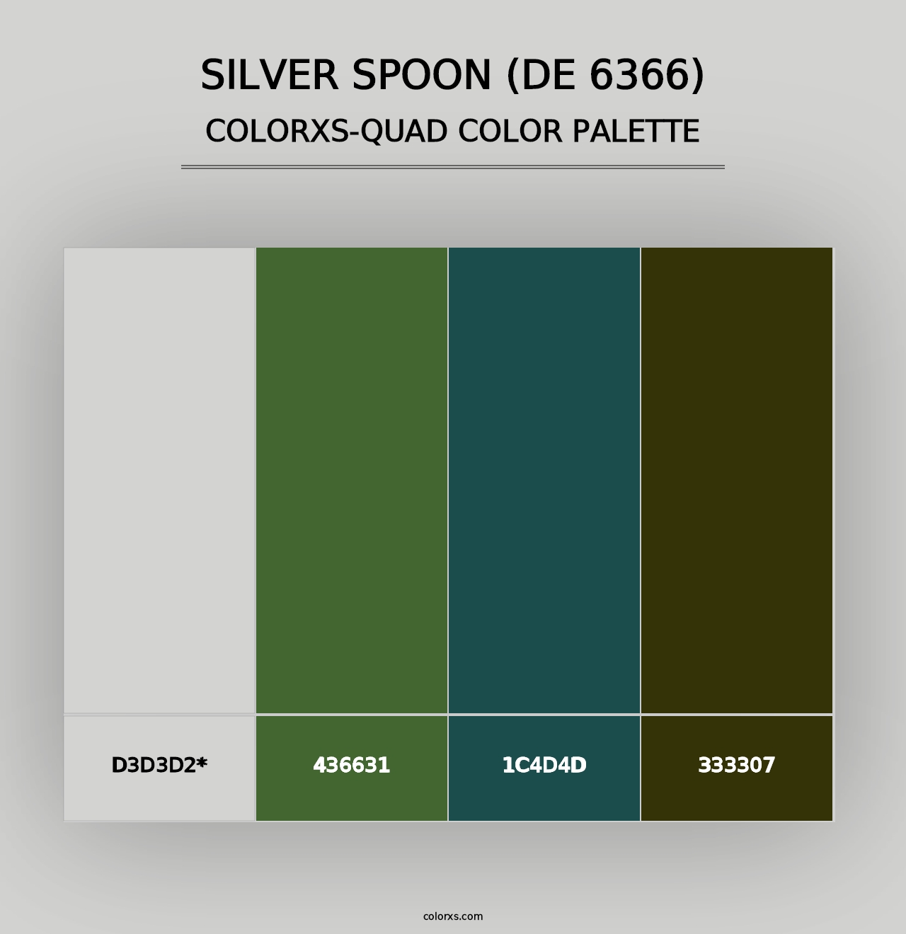 Silver Spoon (DE 6366) - Colorxs Quad Palette