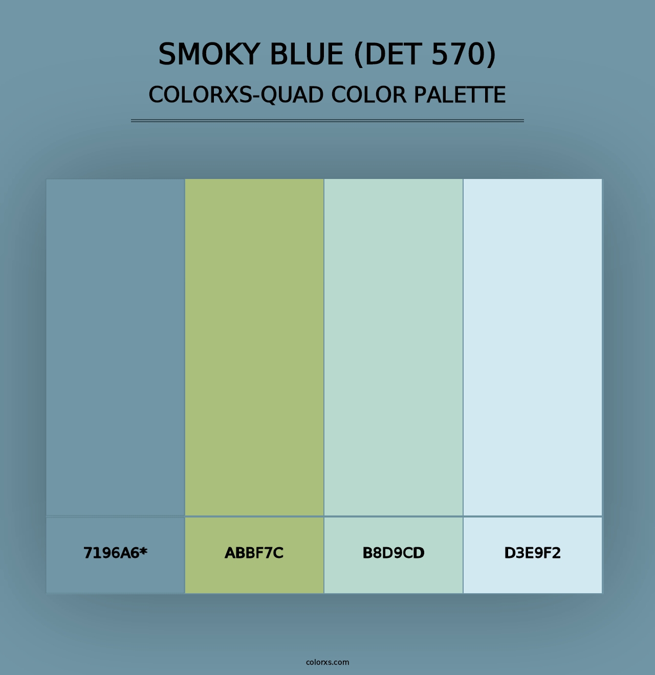 Smoky Blue (DET 570) - Colorxs Quad Palette