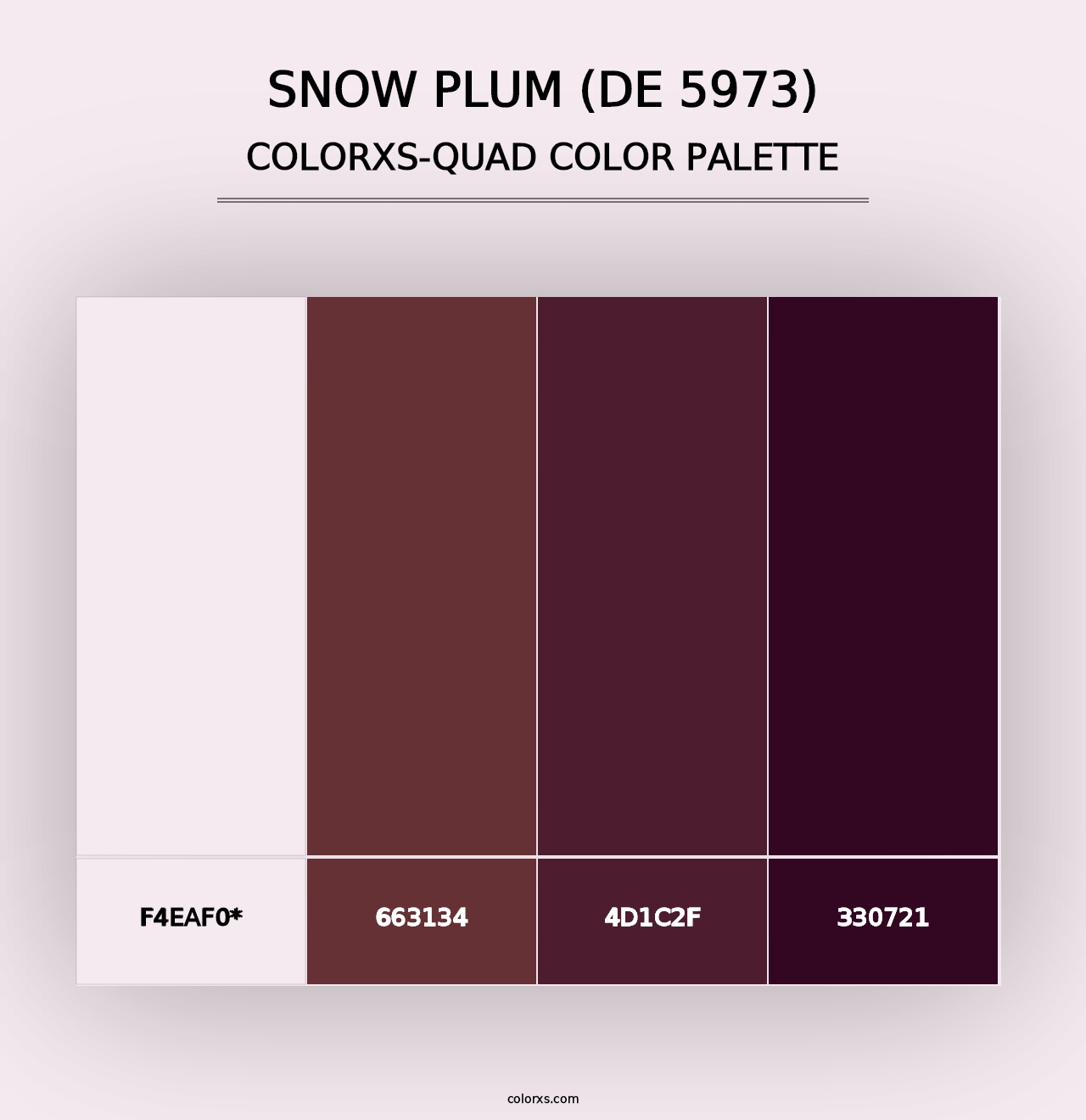 Snow Plum (DE 5973) - Colorxs Quad Palette