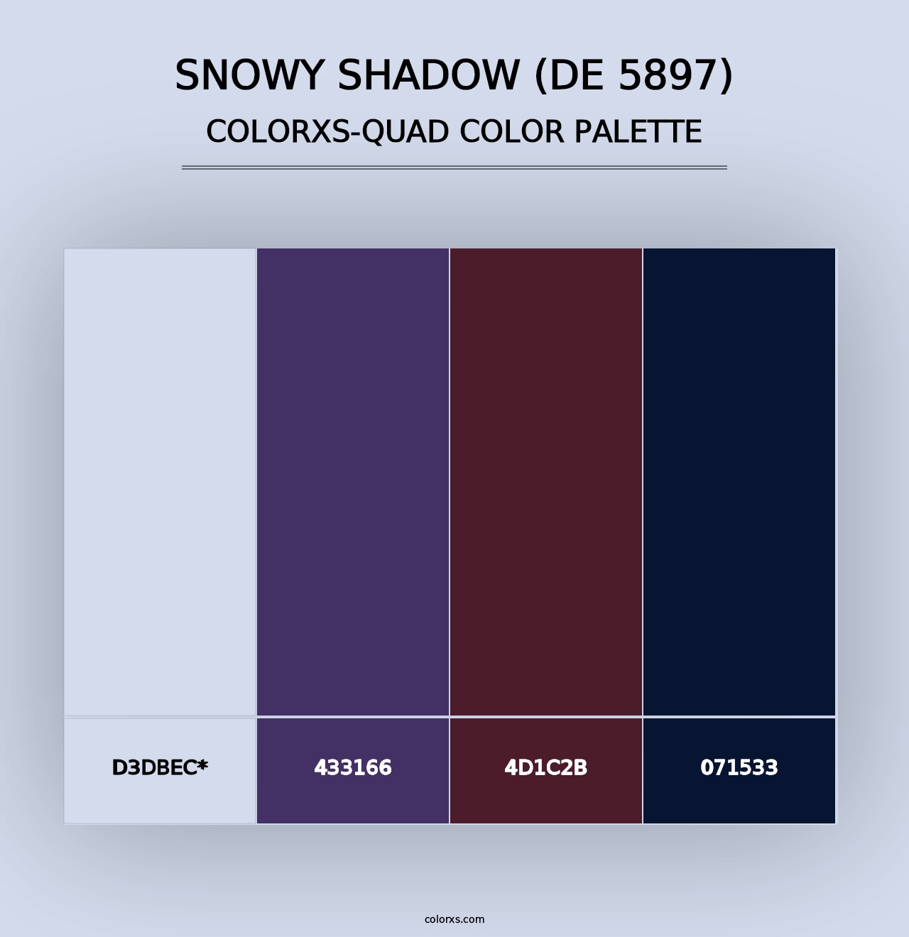 Snowy Shadow (DE 5897) - Colorxs Quad Palette