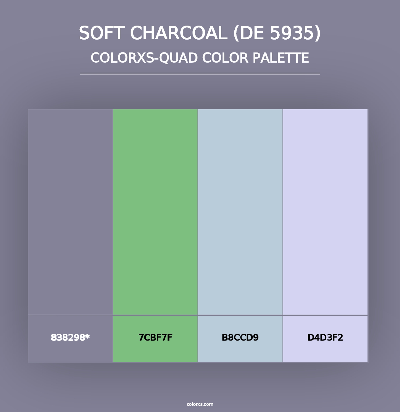 Soft Charcoal (DE 5935) - Colorxs Quad Palette