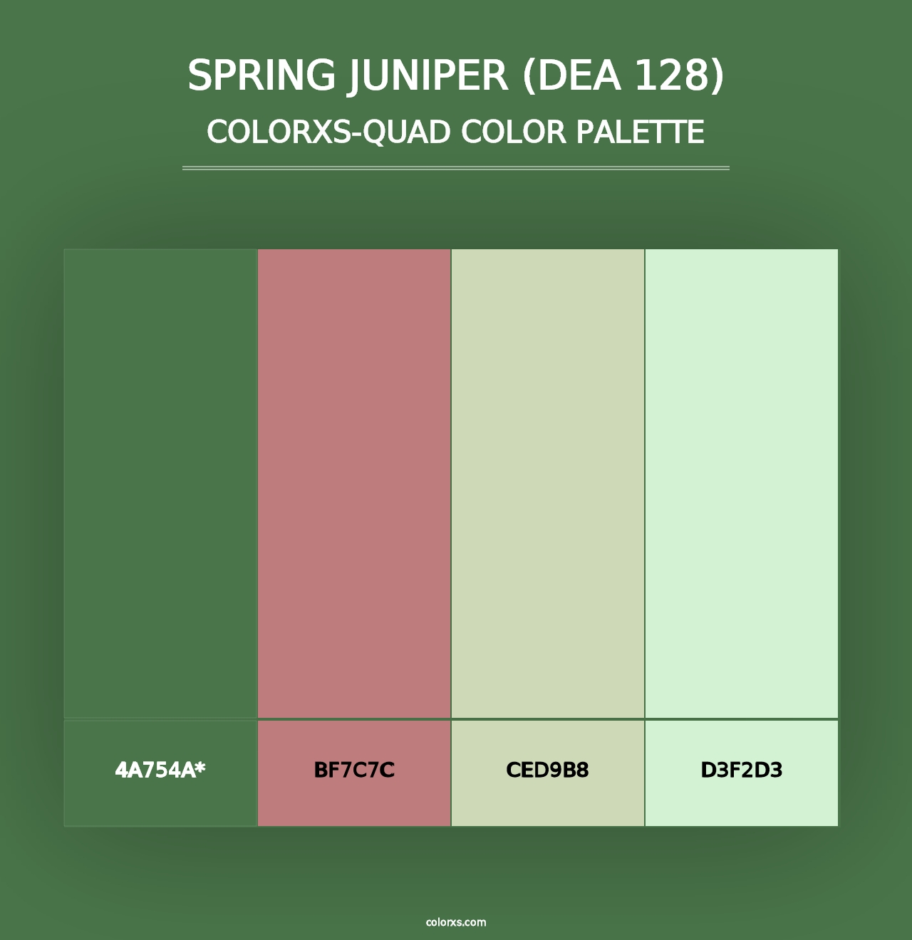 Spring Juniper (DEA 128) - Colorxs Quad Palette