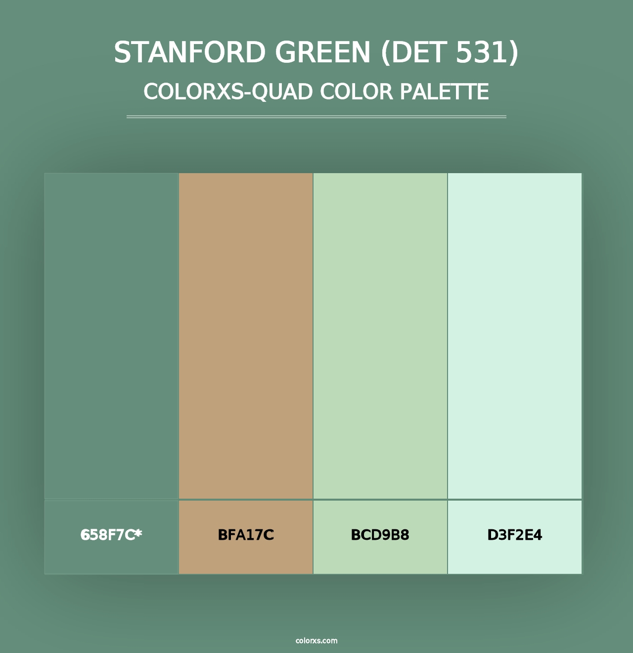 Stanford Green (DET 531) - Colorxs Quad Palette