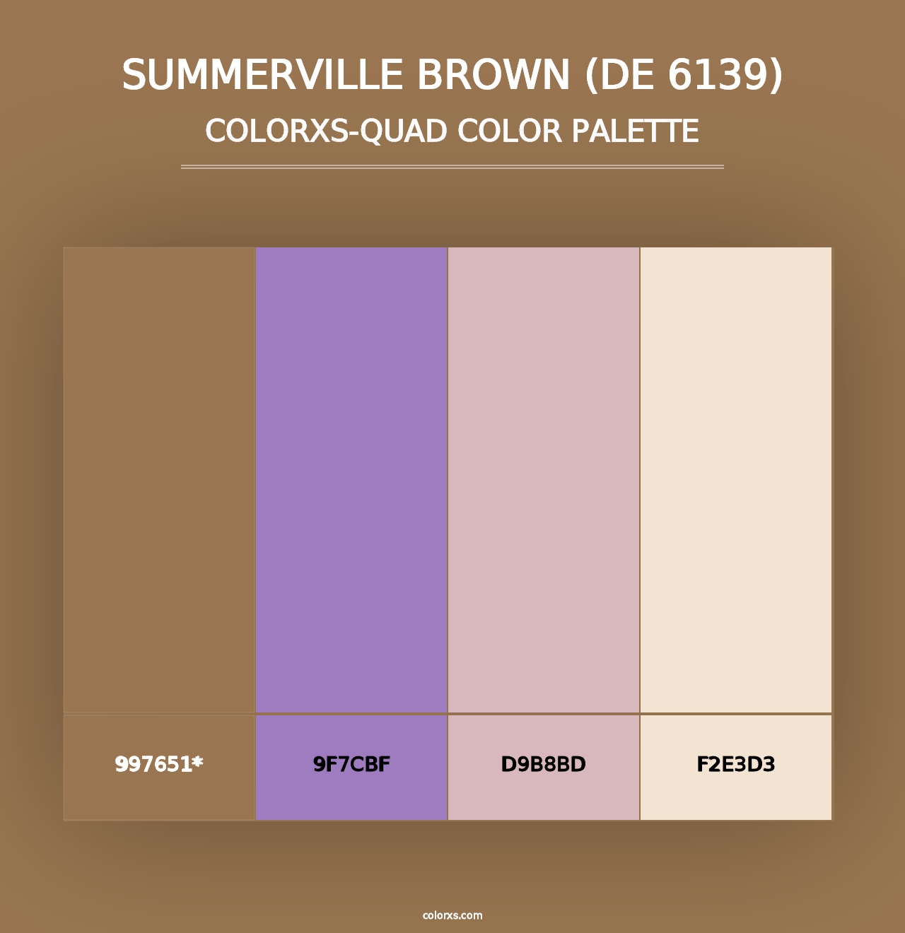 Summerville Brown (DE 6139) - Colorxs Quad Palette