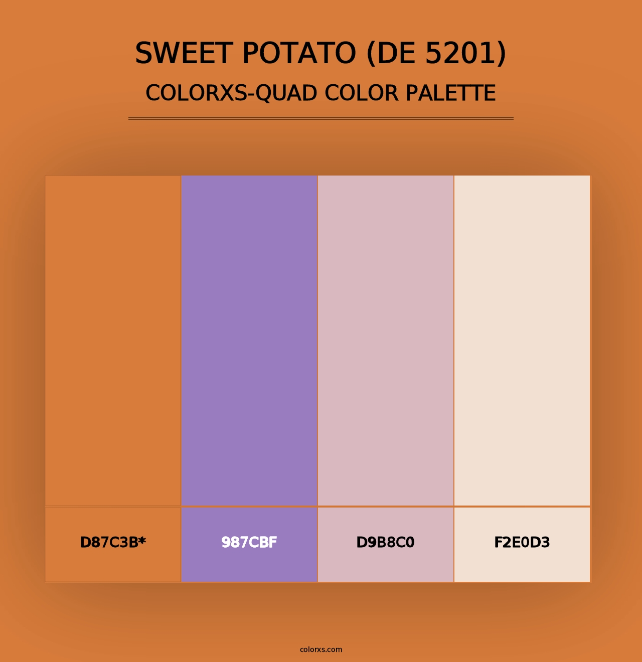 Sweet Potato (DE 5201) - Colorxs Quad Palette