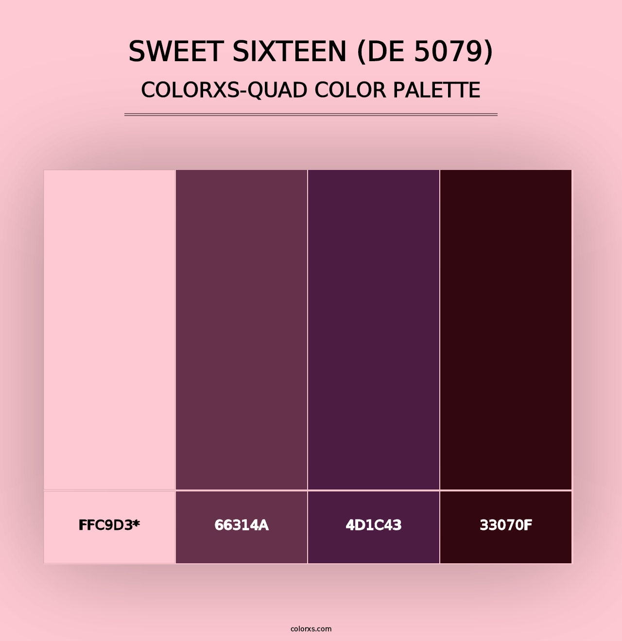 Sweet Sixteen (DE 5079) - Colorxs Quad Palette