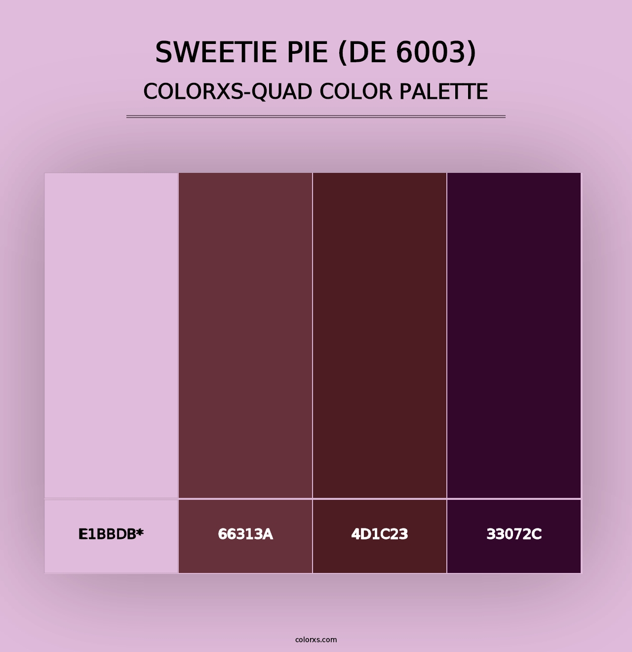 Sweetie Pie (DE 6003) - Colorxs Quad Palette