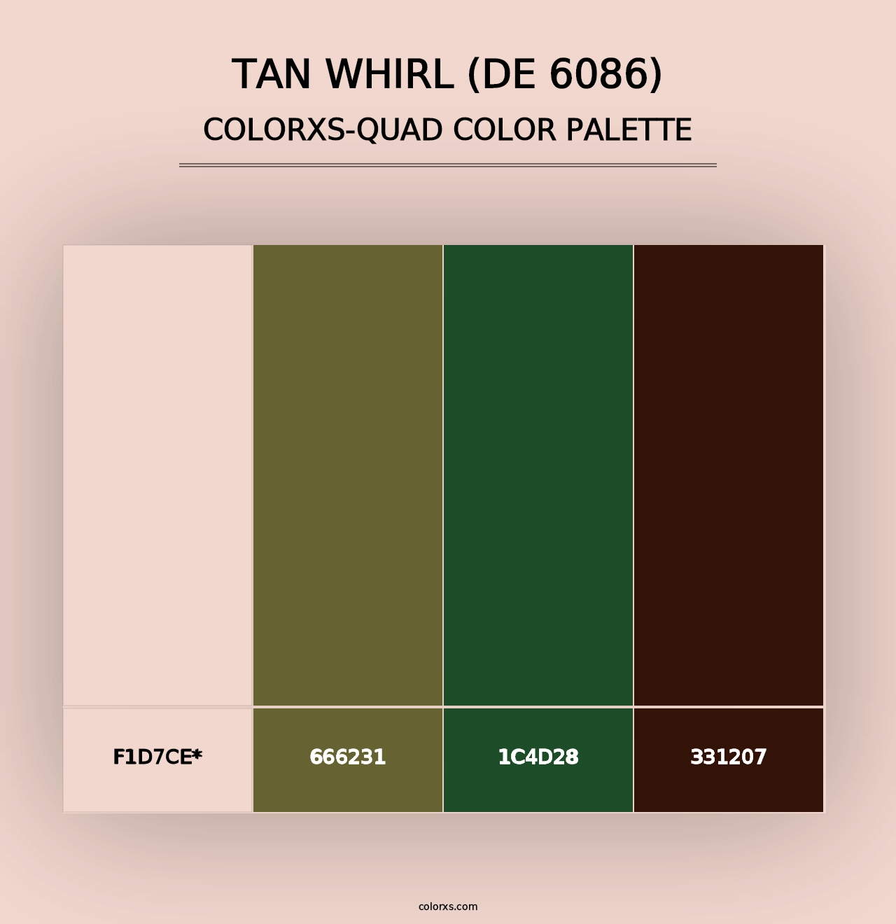 Tan Whirl (DE 6086) - Colorxs Quad Palette