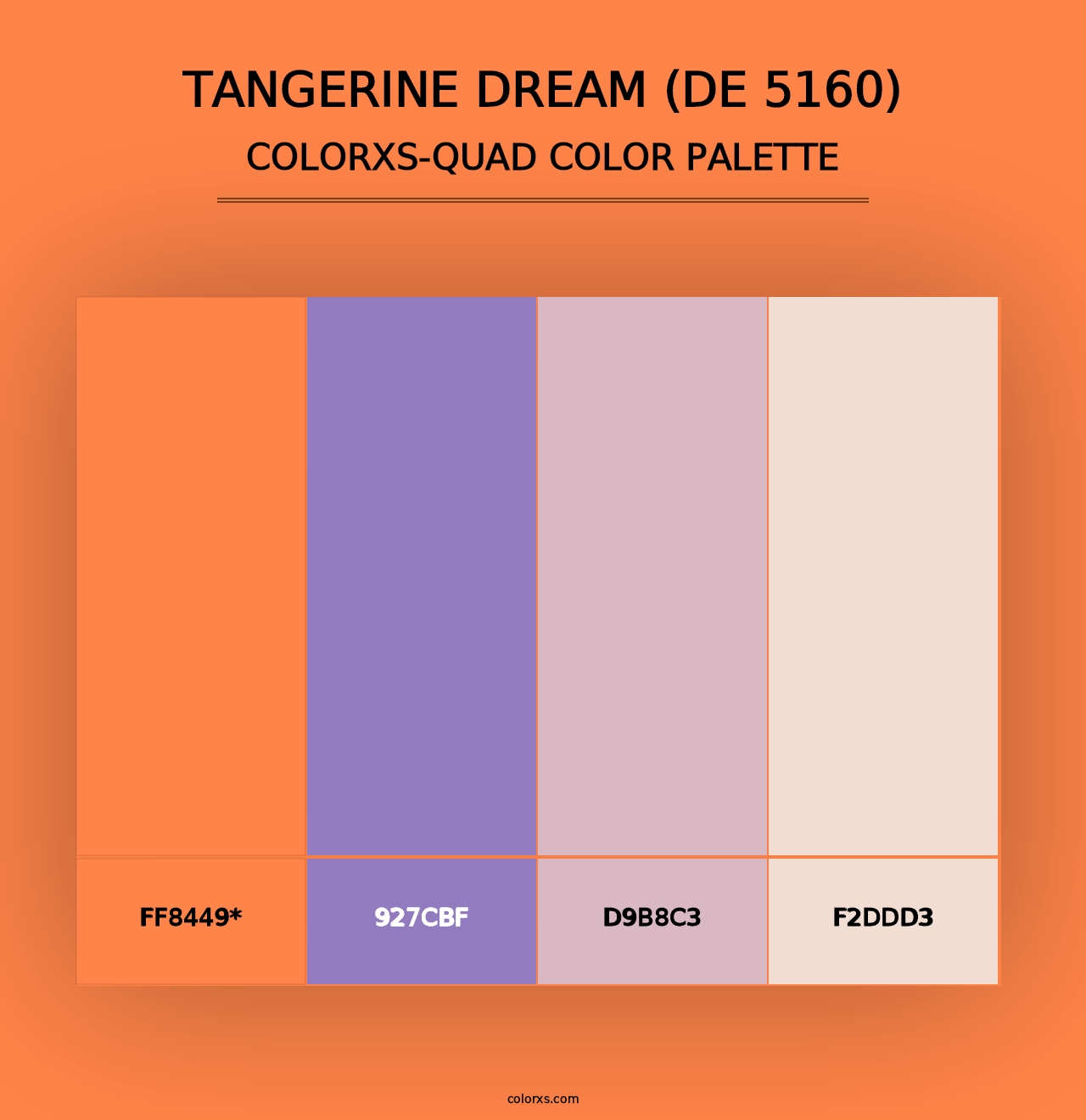 Tangerine Dream (DE 5160) - Colorxs Quad Palette