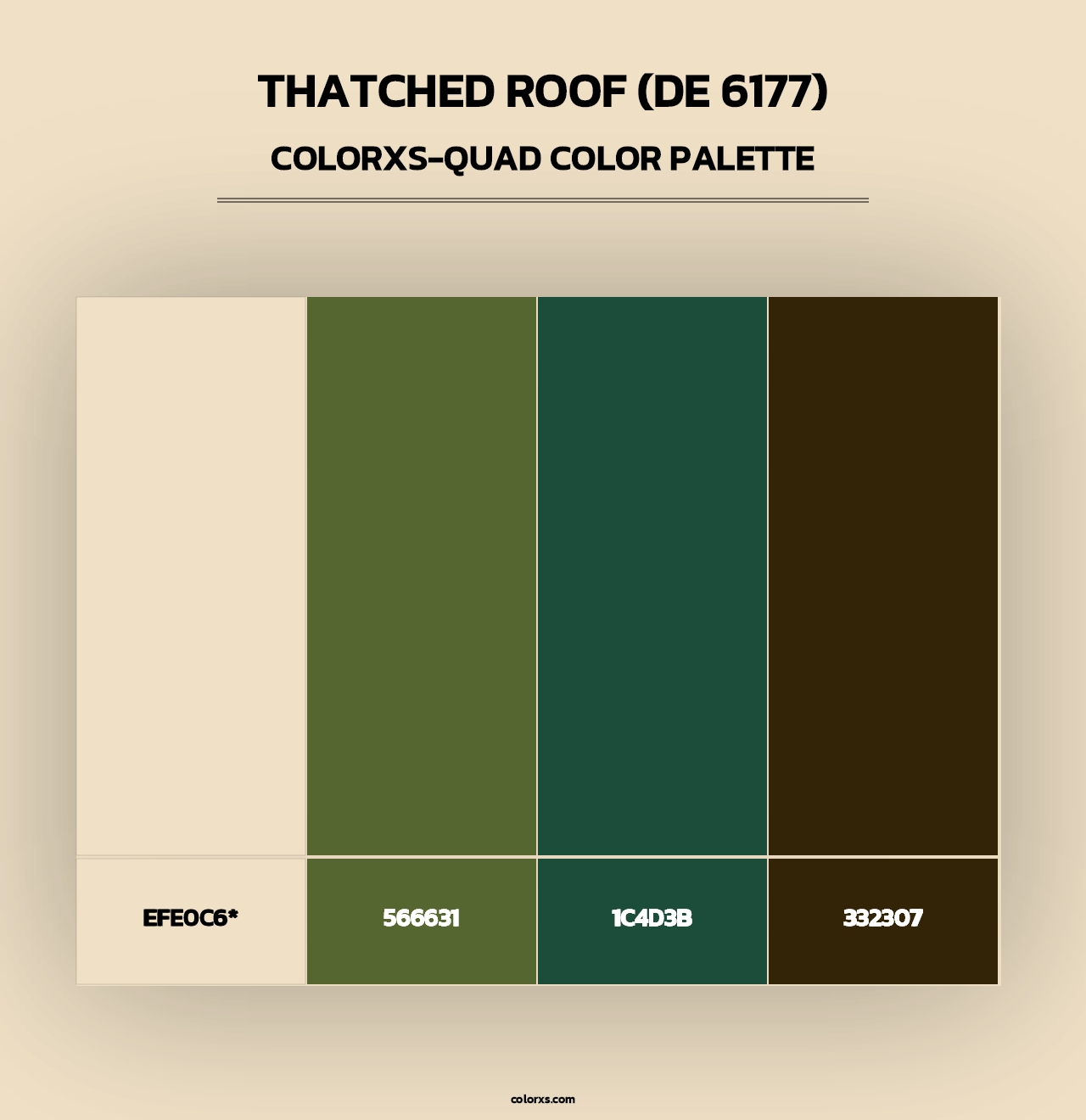 Thatched Roof (DE 6177) - Colorxs Quad Palette