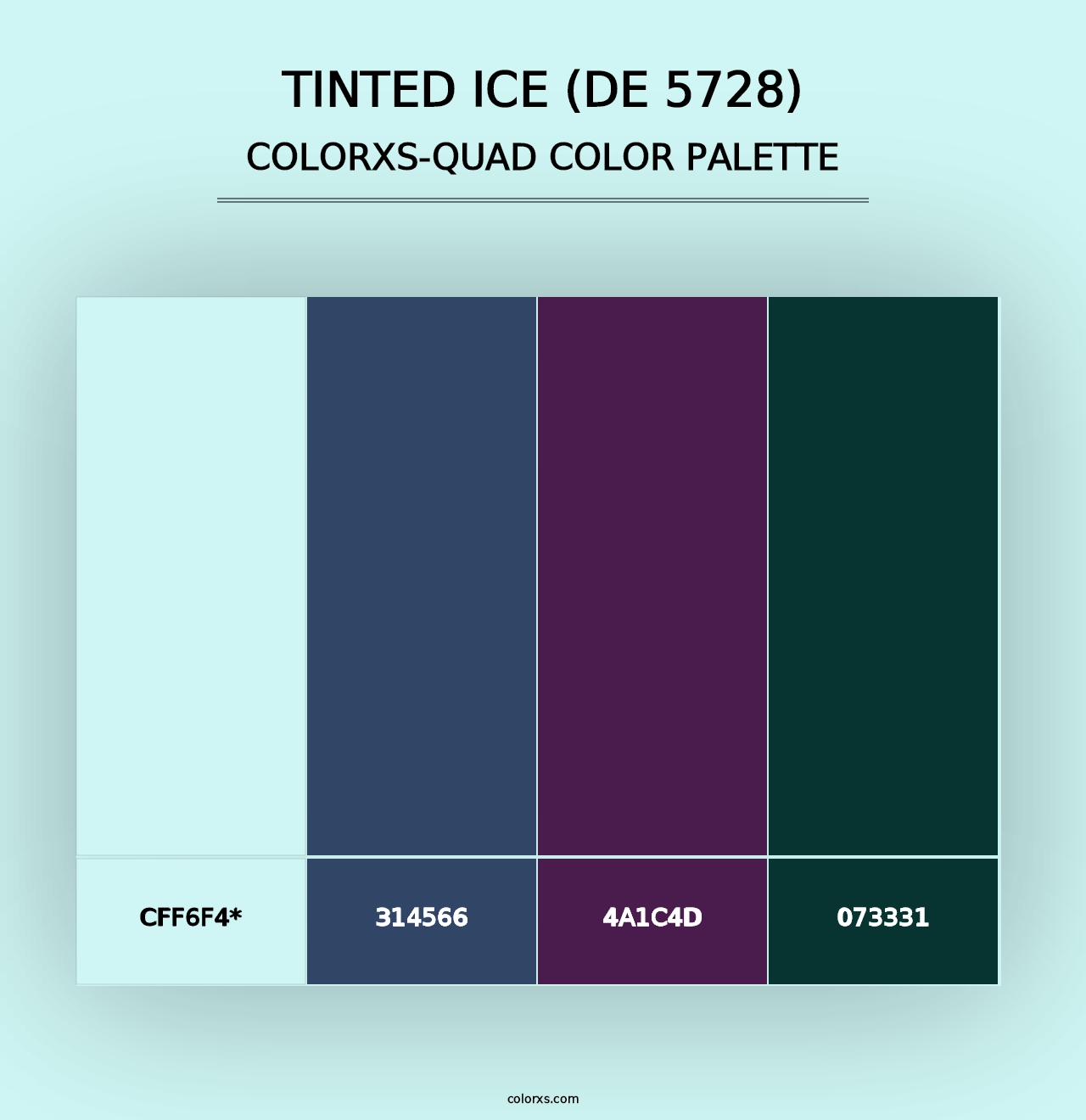 Tinted Ice (DE 5728) - Colorxs Quad Palette