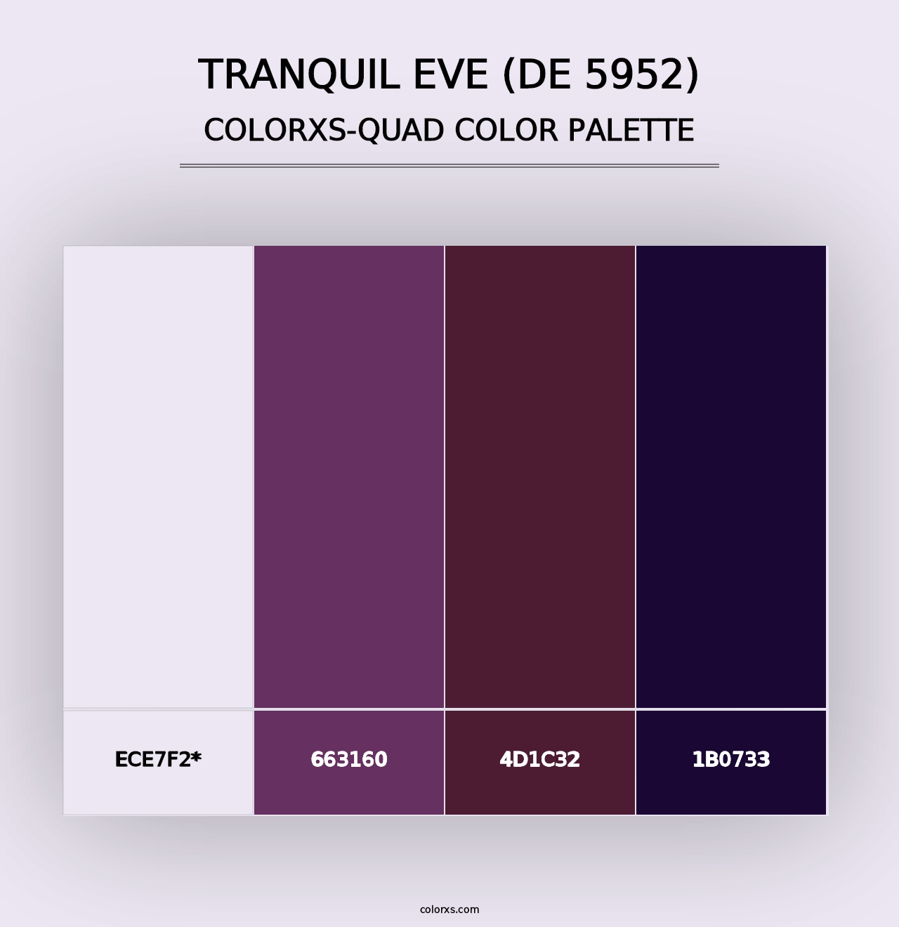 Tranquil Eve (DE 5952) - Colorxs Quad Palette