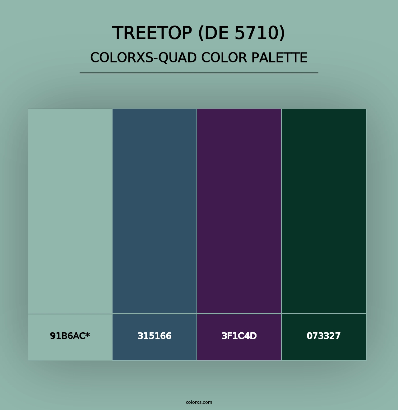 Treetop (DE 5710) - Colorxs Quad Palette