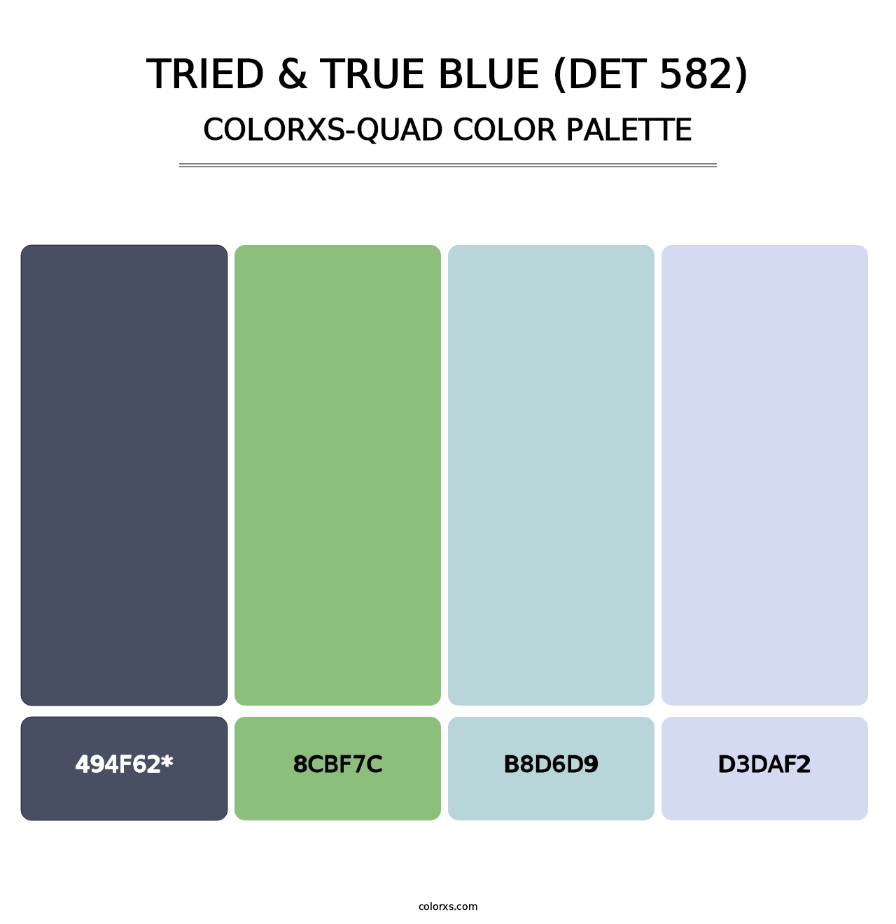 Tried & True Blue (DET 582) - Colorxs Quad Palette