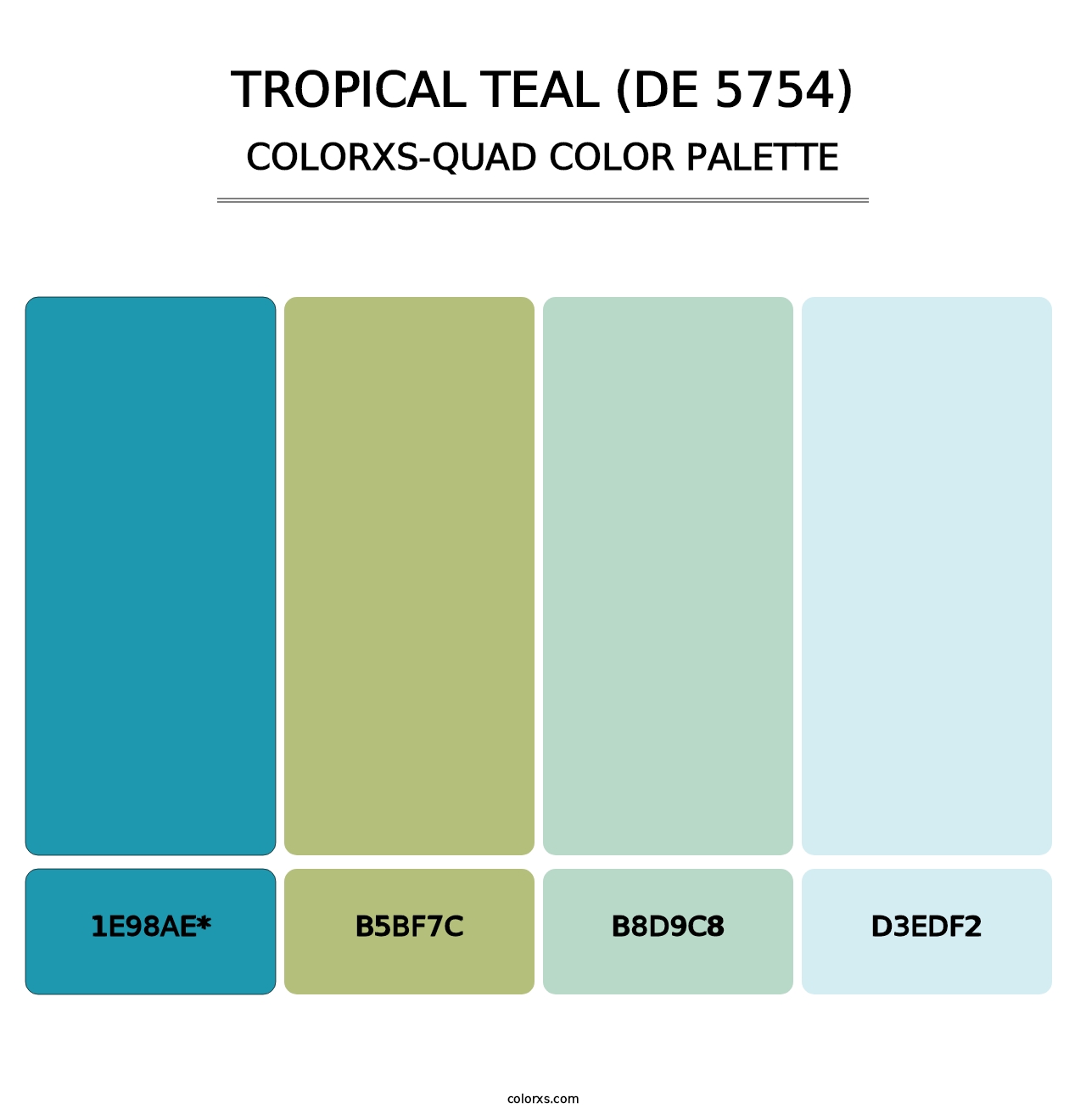 Tropical Teal (DE 5754) - Colorxs Quad Palette