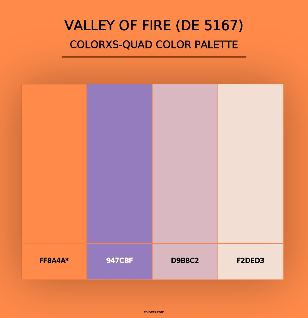 Valley of Fire (DE 5167) - Colorxs Quad Palette