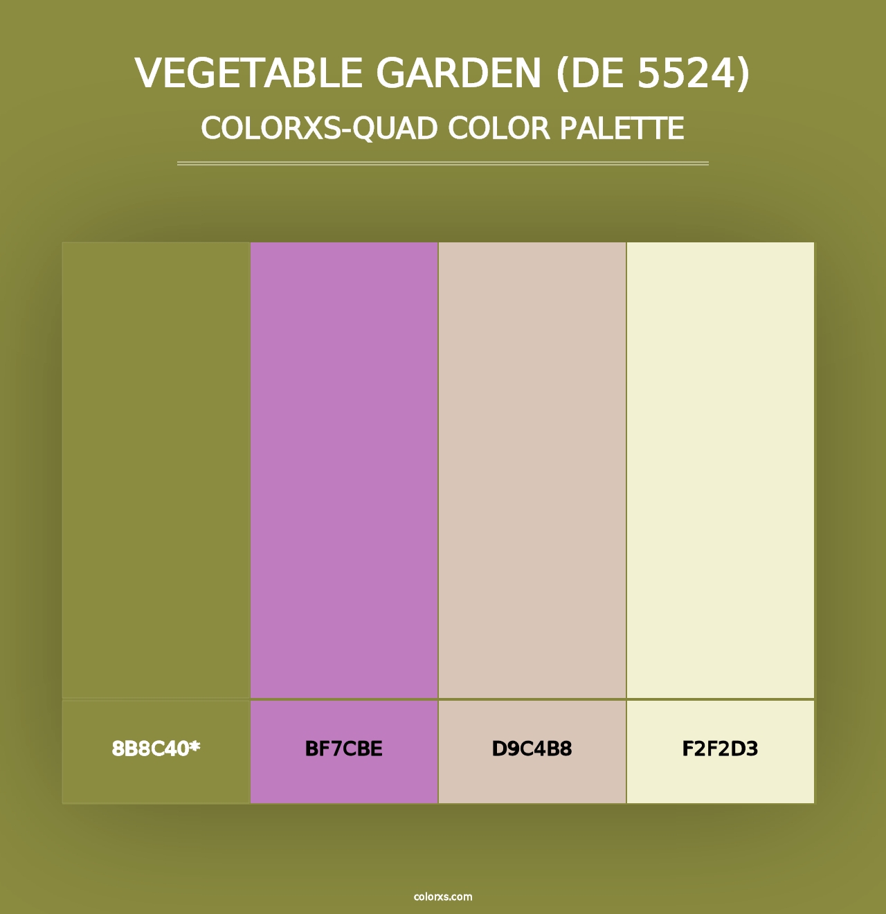 Vegetable Garden (DE 5524) - Colorxs Quad Palette