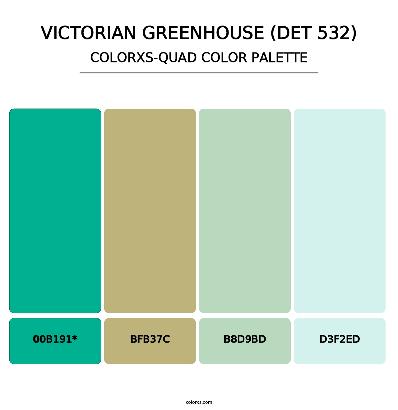 Victorian Greenhouse (DET 532) - Colorxs Quad Palette