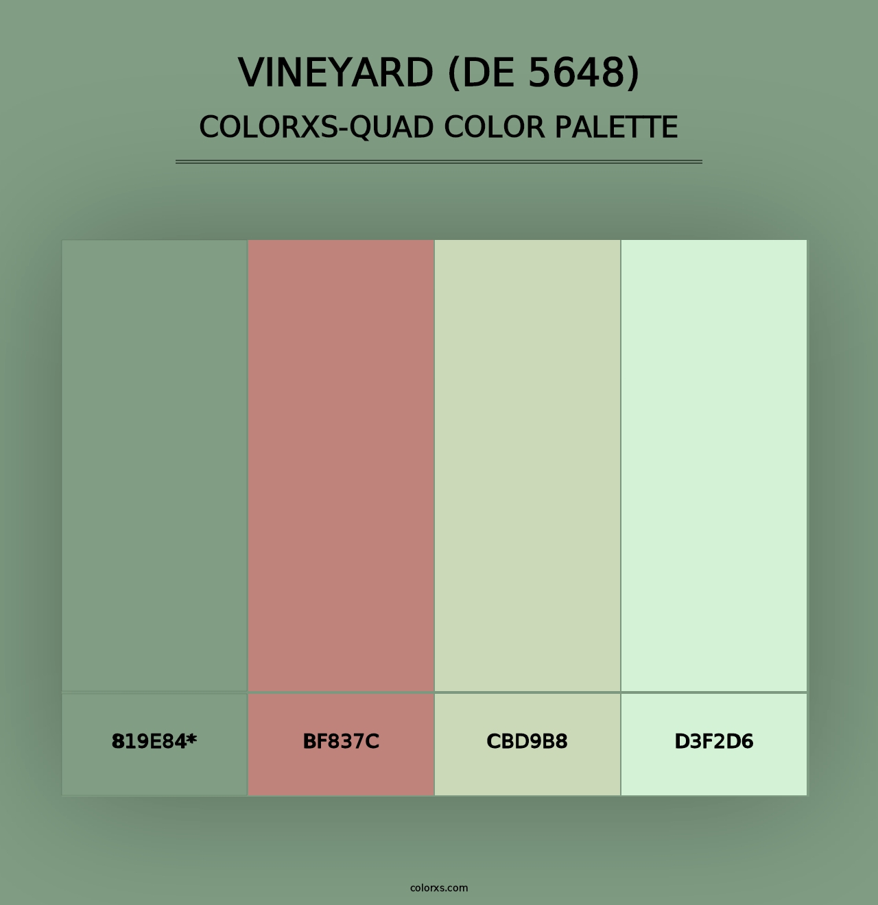 Vineyard (DE 5648) - Colorxs Quad Palette