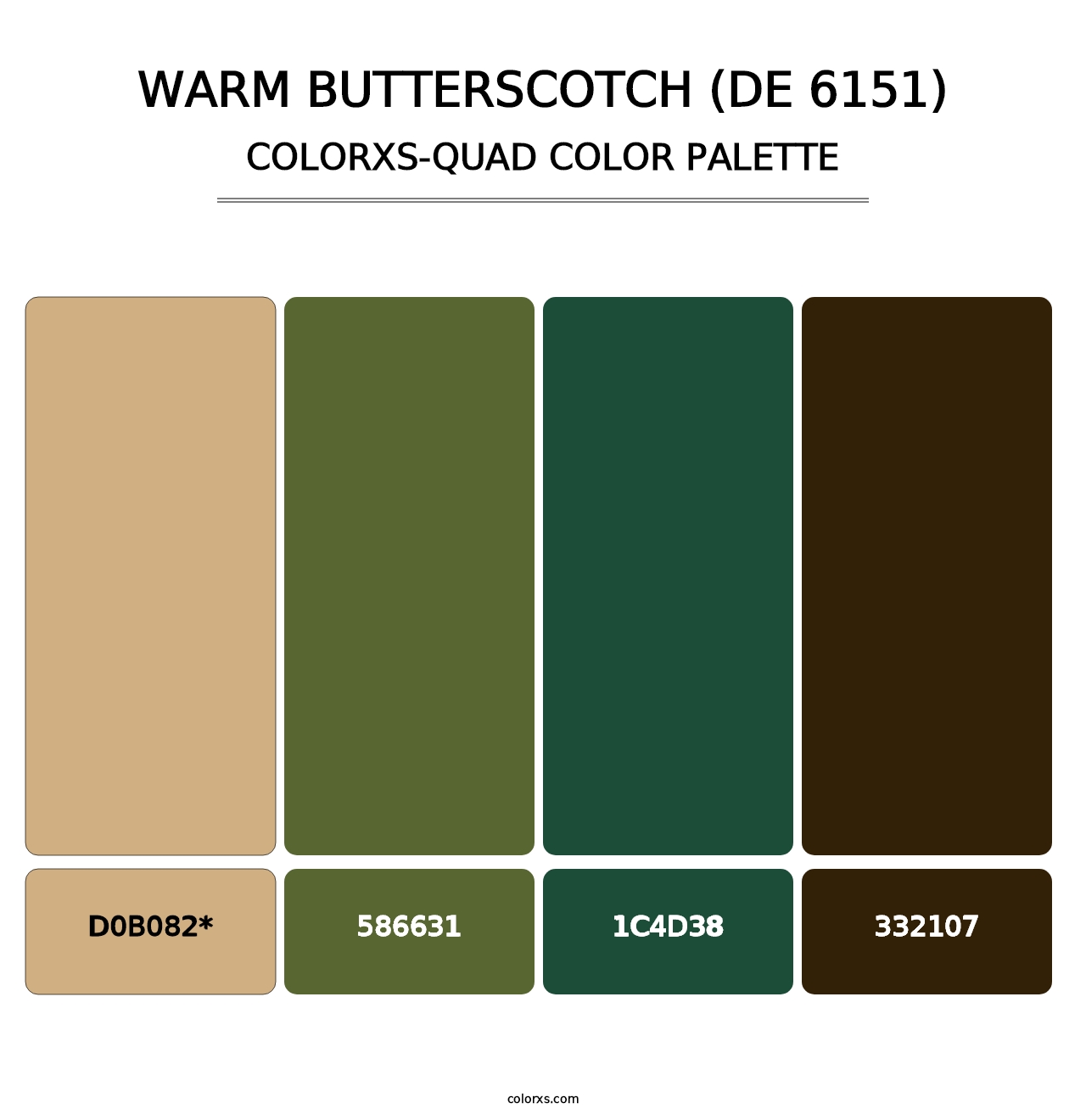 Warm Butterscotch (DE 6151) - Colorxs Quad Palette