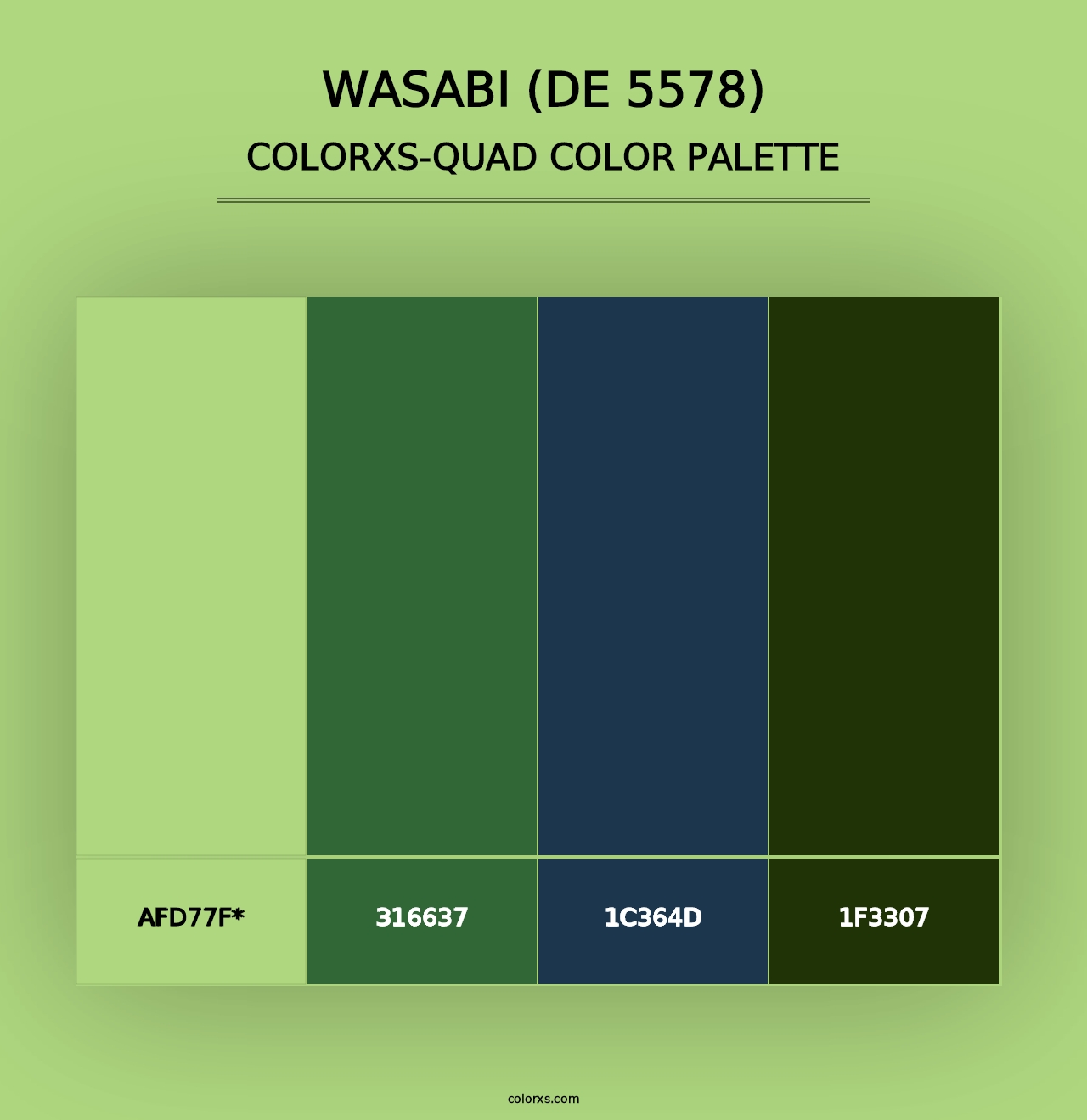 Wasabi (DE 5578) - Colorxs Quad Palette