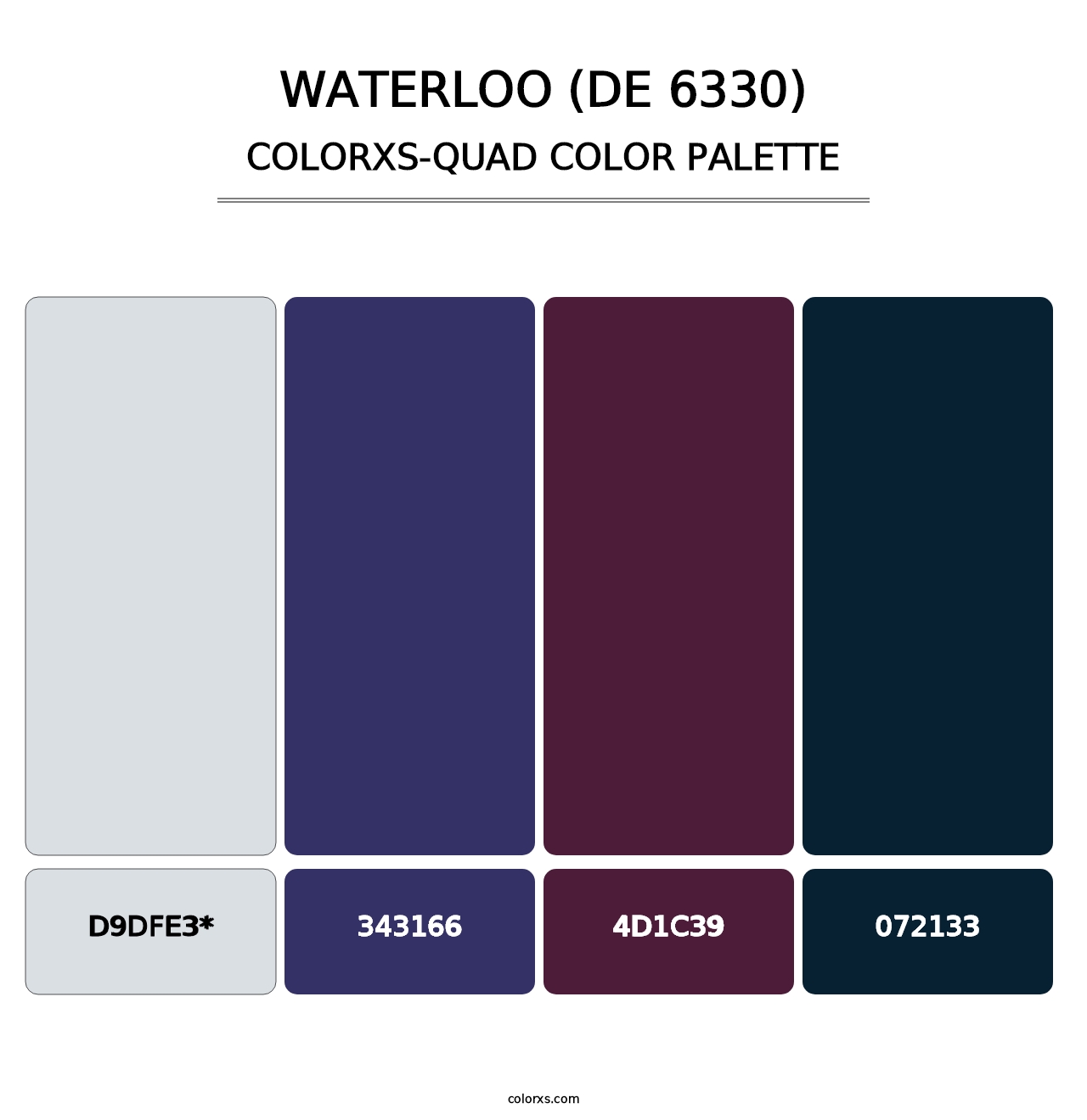 Waterloo (DE 6330) - Colorxs Quad Palette