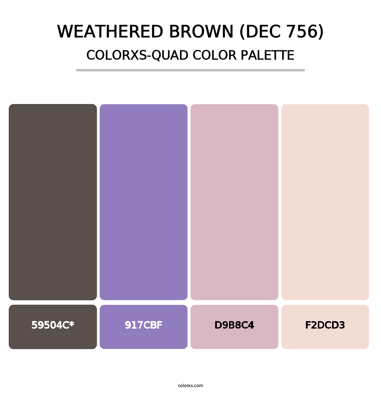 Weathered Brown (DEC 756) - Colorxs Quad Palette