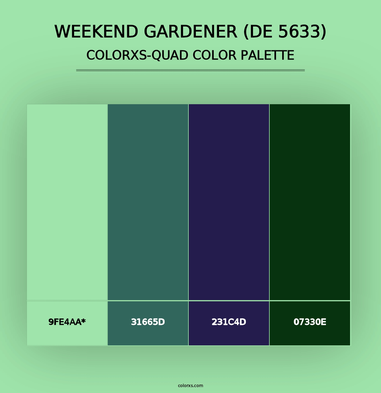 Weekend Gardener (DE 5633) - Colorxs Quad Palette