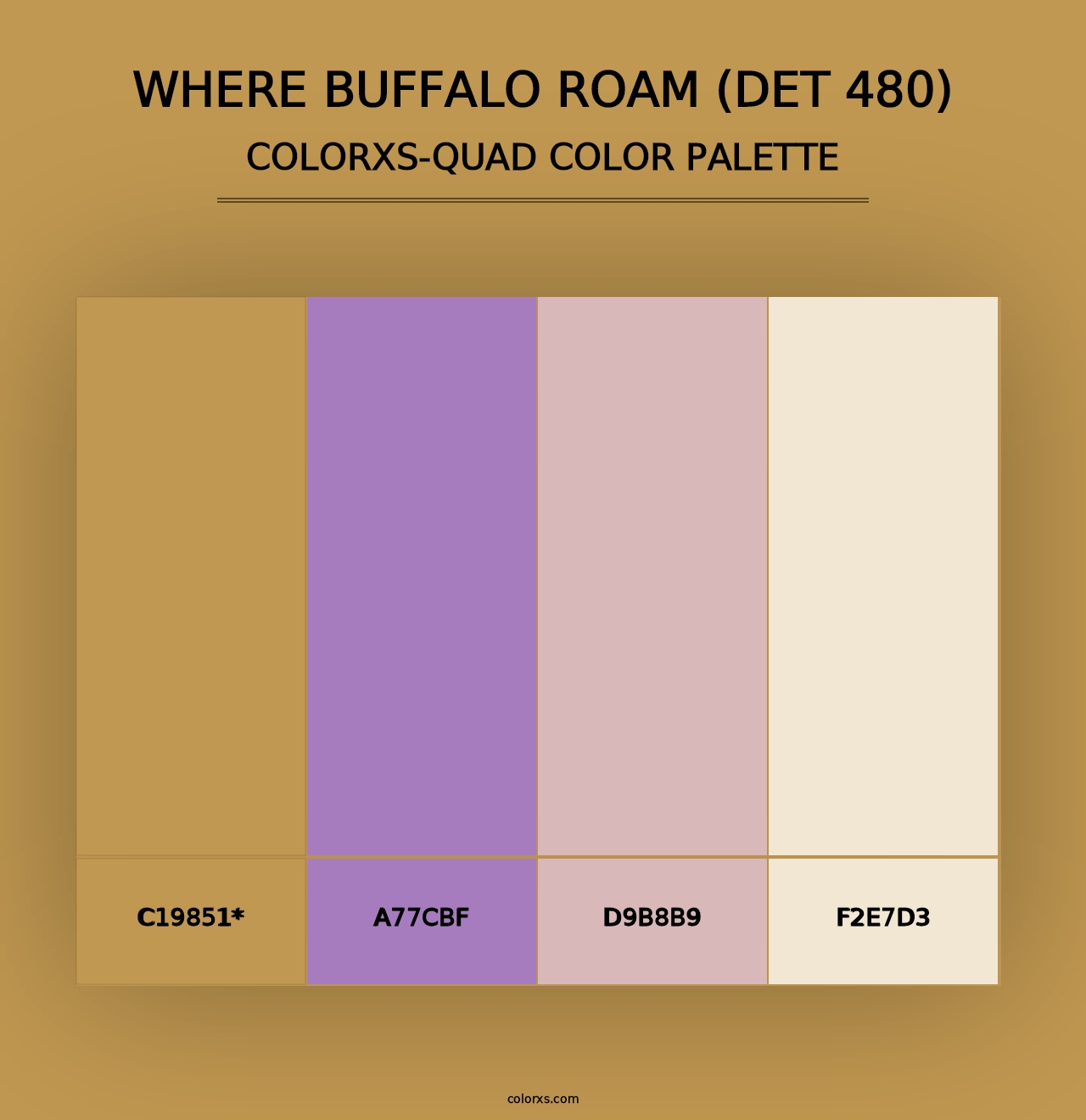 Where Buffalo Roam (DET 480) - Colorxs Quad Palette