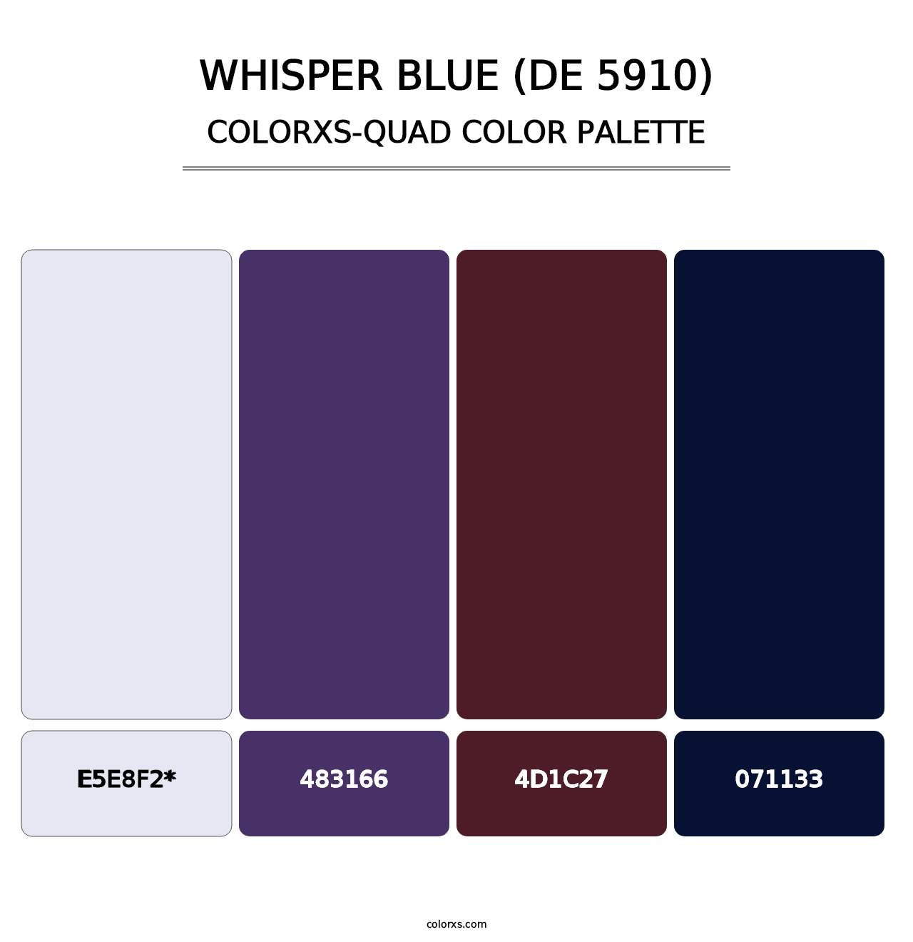 Whisper Blue (DE 5910) - Colorxs Quad Palette