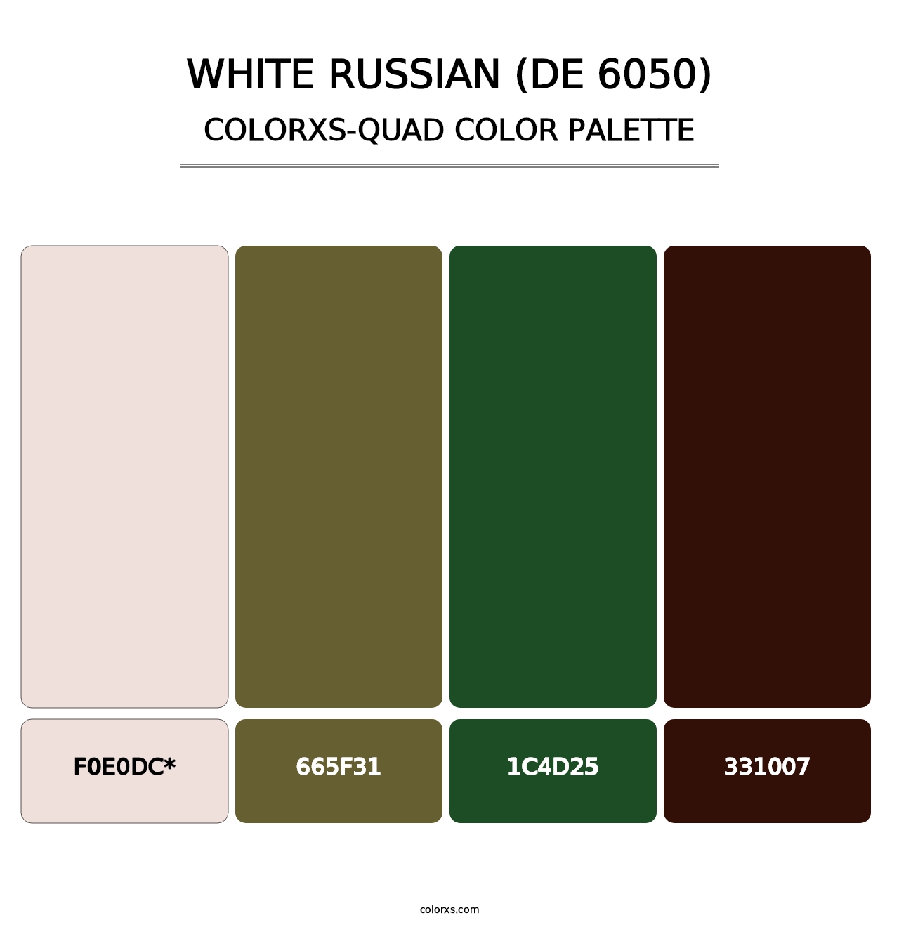 White Russian (DE 6050) - Colorxs Quad Palette