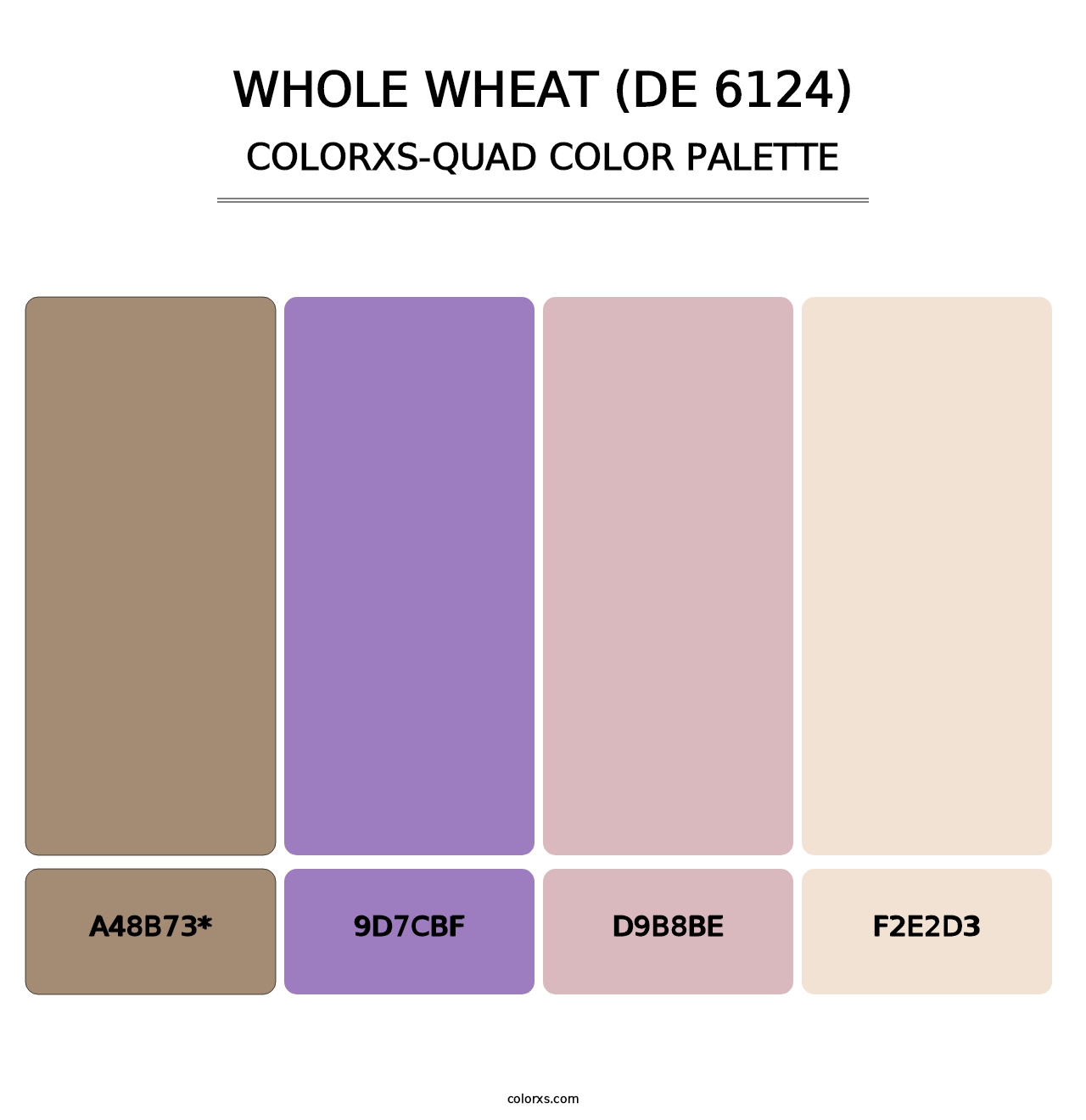 Whole Wheat (DE 6124) - Colorxs Quad Palette