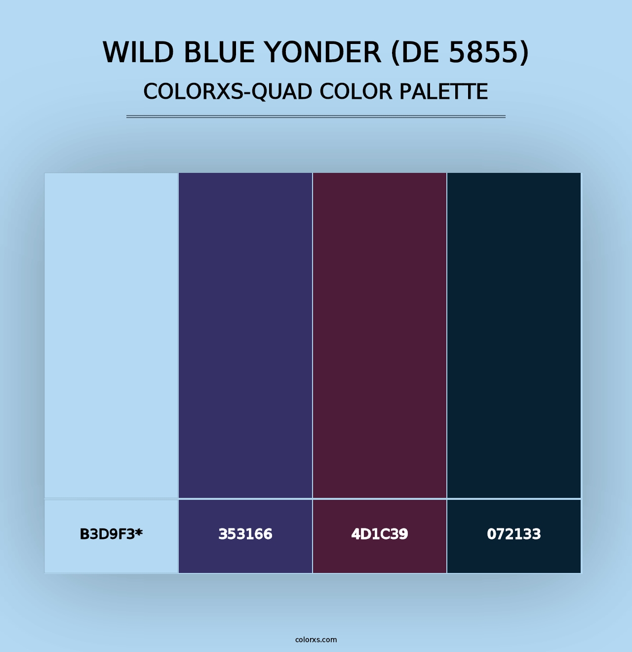 Wild Blue Yonder (DE 5855) - Colorxs Quad Palette