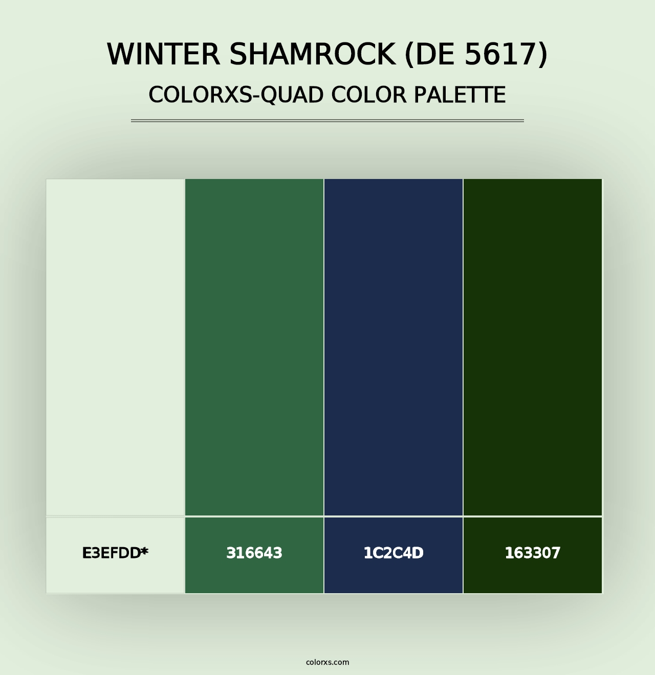 Winter Shamrock (DE 5617) - Colorxs Quad Palette