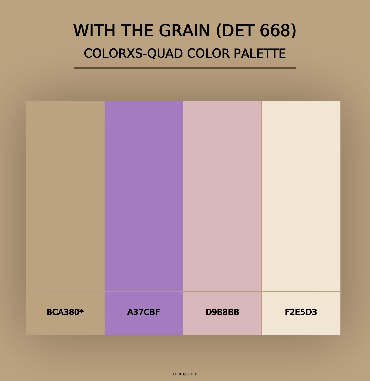 With the Grain (DET 668) - Colorxs Quad Palette