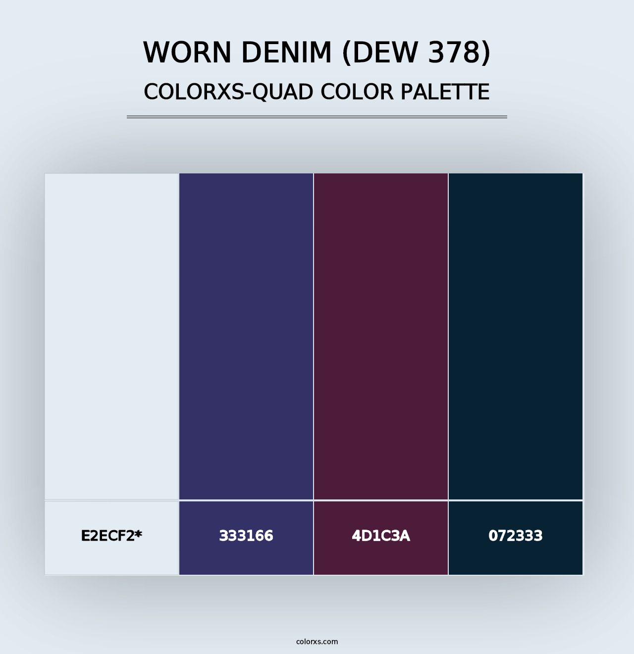 Worn Denim (DEW 378) - Colorxs Quad Palette