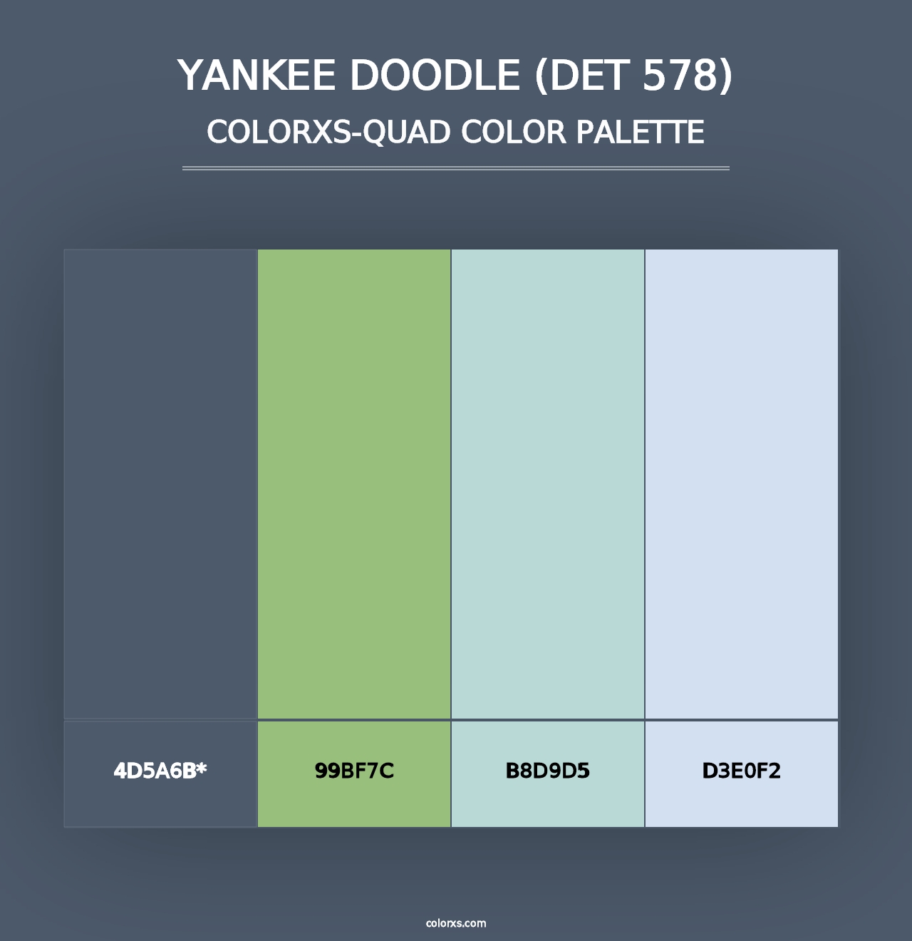 Yankee Doodle (DET 578) - Colorxs Quad Palette