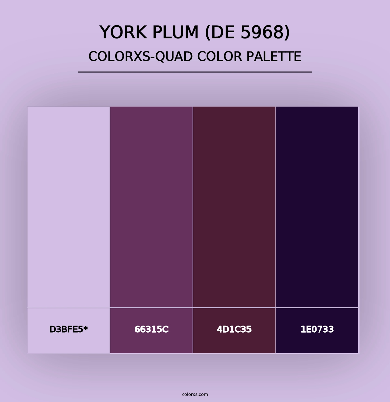 York Plum (DE 5968) - Colorxs Quad Palette