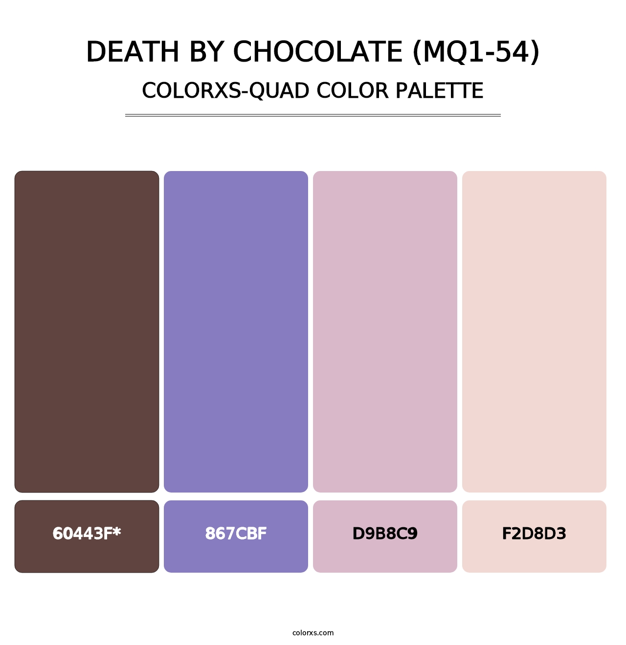 Death By Chocolate (MQ1-54) - Colorxs Quad Palette